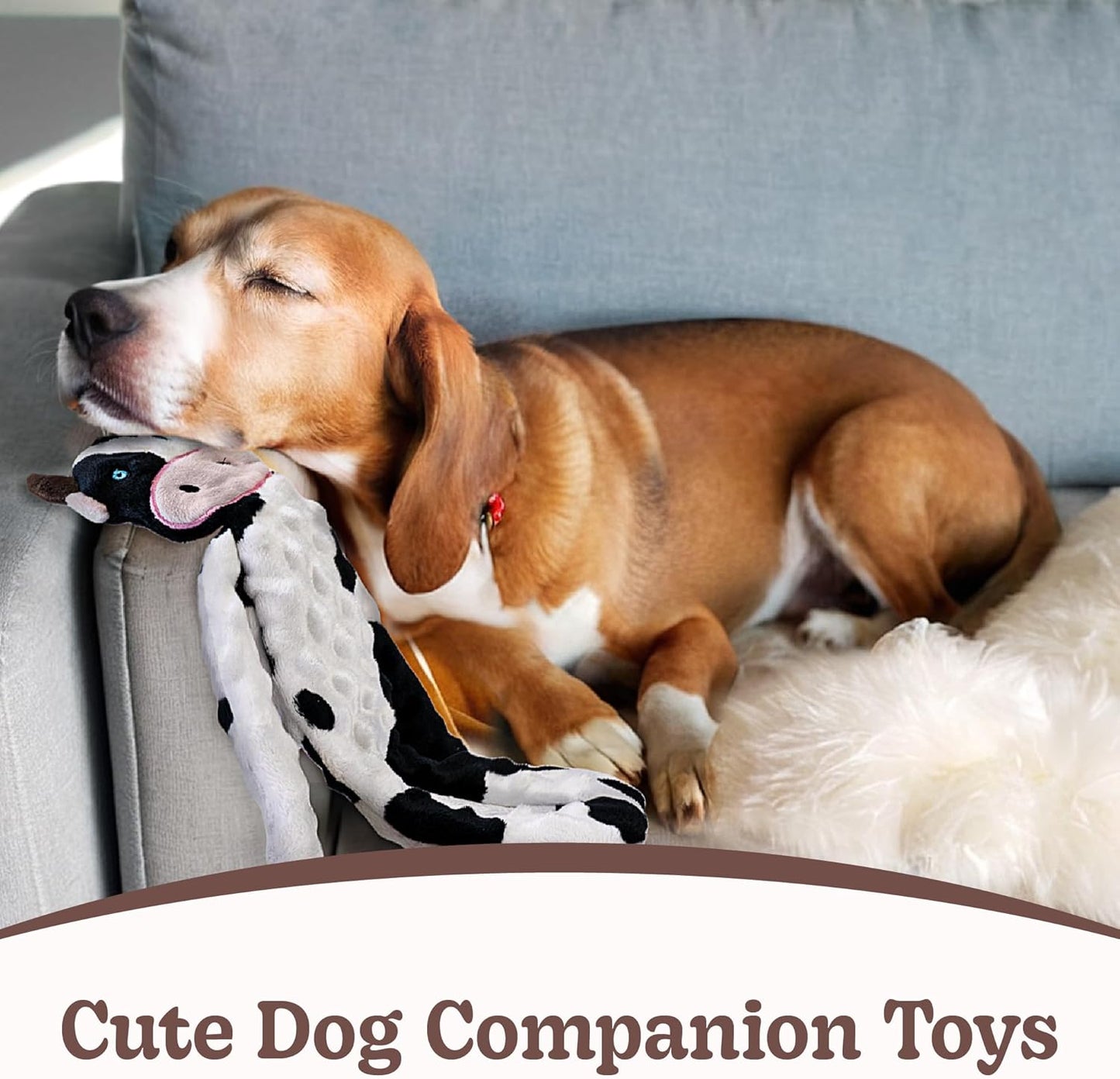 SHARLOVY No Stuffing Dog Toys Squeaky for Large Dogs 3 Pack, Crinkle Puppy Teething Toys to Keep Them Busy, Plush Interactive Doggie Long Lasting Chews for Aggressive Chewers