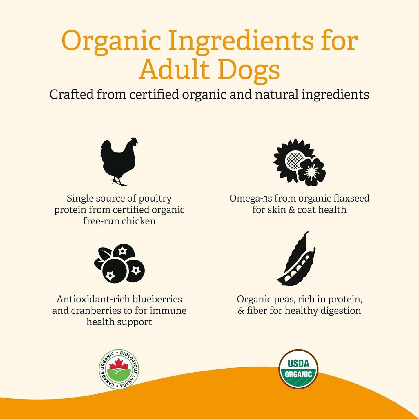 GATHER Free Acres, Grain-Free Organic & Non-GMO Free-Run Chicken Recipe for Adult Dogs, 16lb Bag