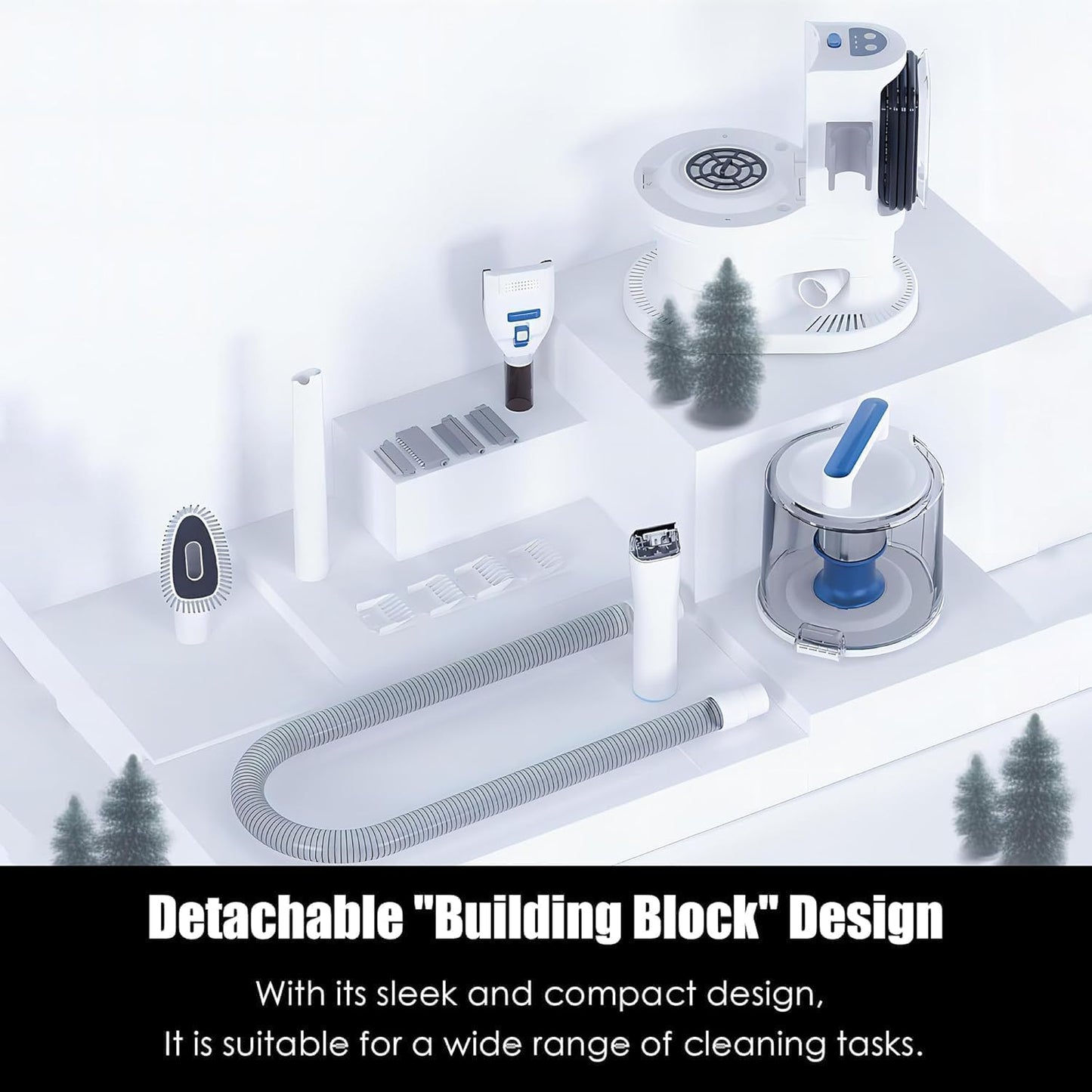 Pet Grooming Kit with 3.4L Oversized Vacuum Suction - 99% Pet Hair Removal - Professional Dog Clippers & Shedding Tools for Cats, Teddy, Poodle, Golden Retrievers