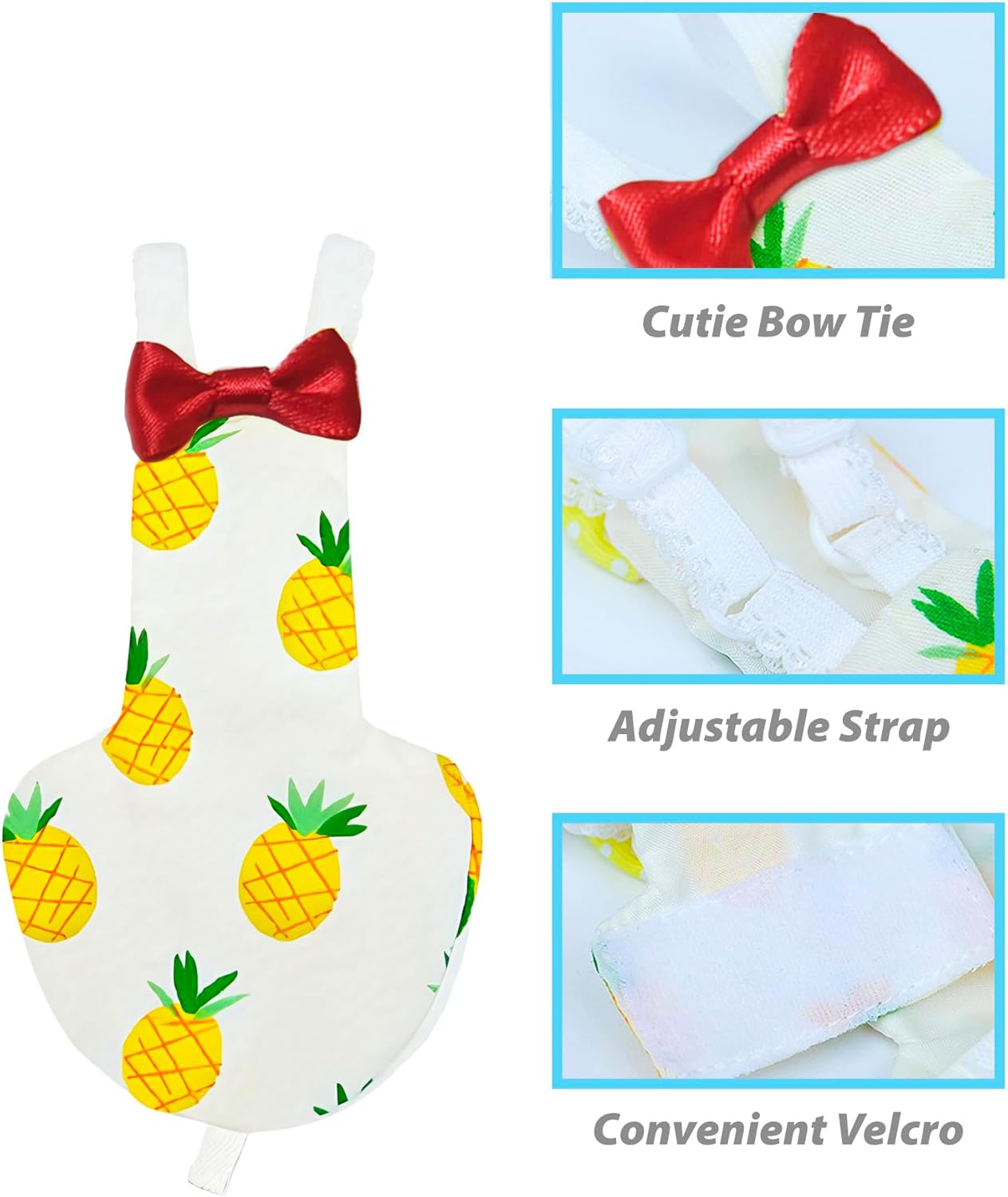 UKJENT Bird Diaper Protective Parrot Nappy - 4 Pack, Reusable Flight Suit with Waterproof Inner Layer, Washable Cute Urine Wet Suit for Parakeet Cockatiel Mini Macaw Budgie Canary(M)