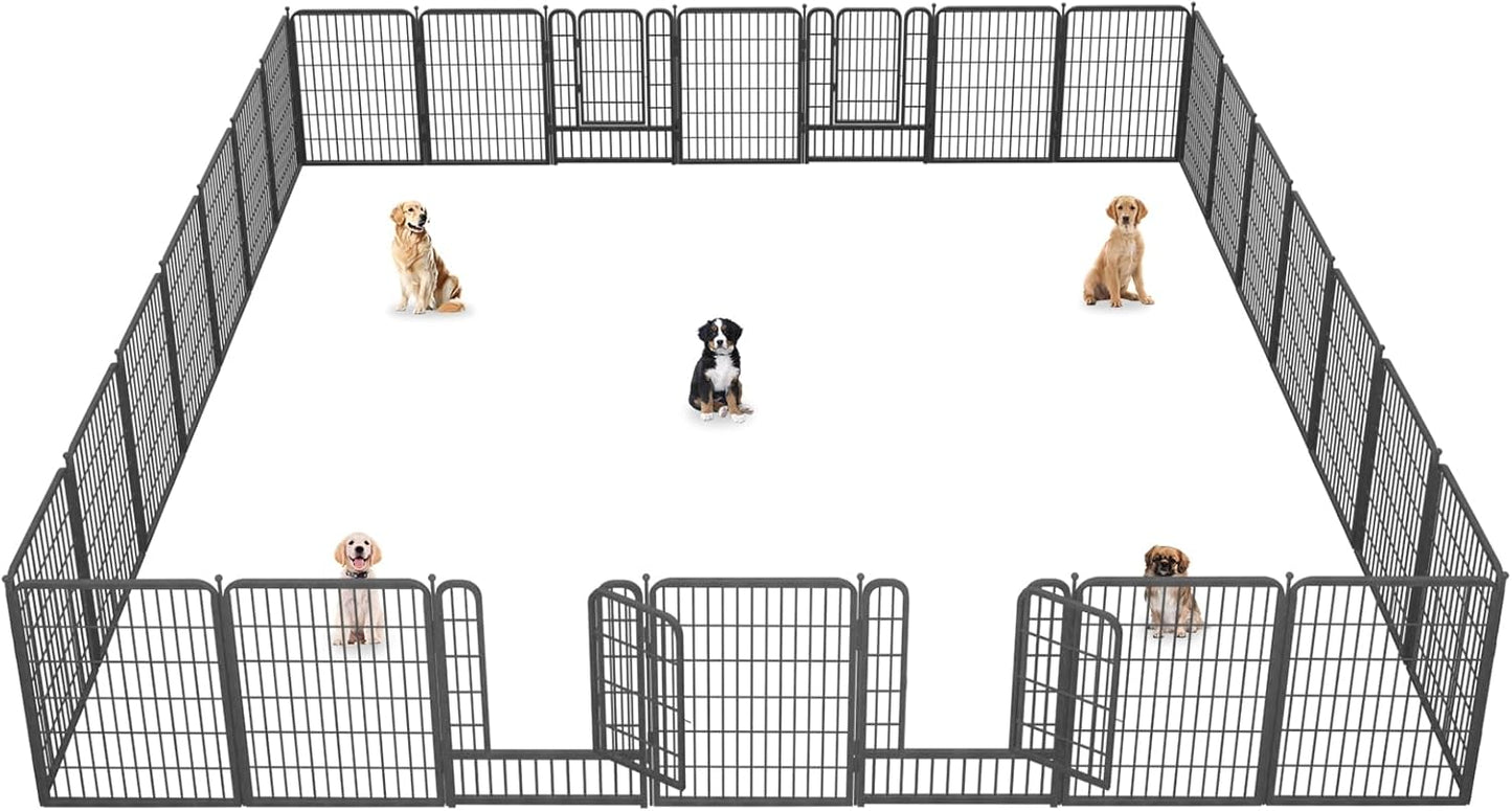 Dog Playpen 40" Height 28 Panels Portable Pet Fence Outdoor for Yard Puppy Playpen Indoor Dog Pen Outdoor, Heavy Duty Pet Playpen for RV, Camping, Yard
