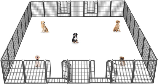 Dog Playpen 40" Height 28 Panels Portable Pet Fence Outdoor for Yard Puppy Playpen Indoor Dog Pen Outdoor, Heavy Duty Pet Playpen for RV, Camping, Yard