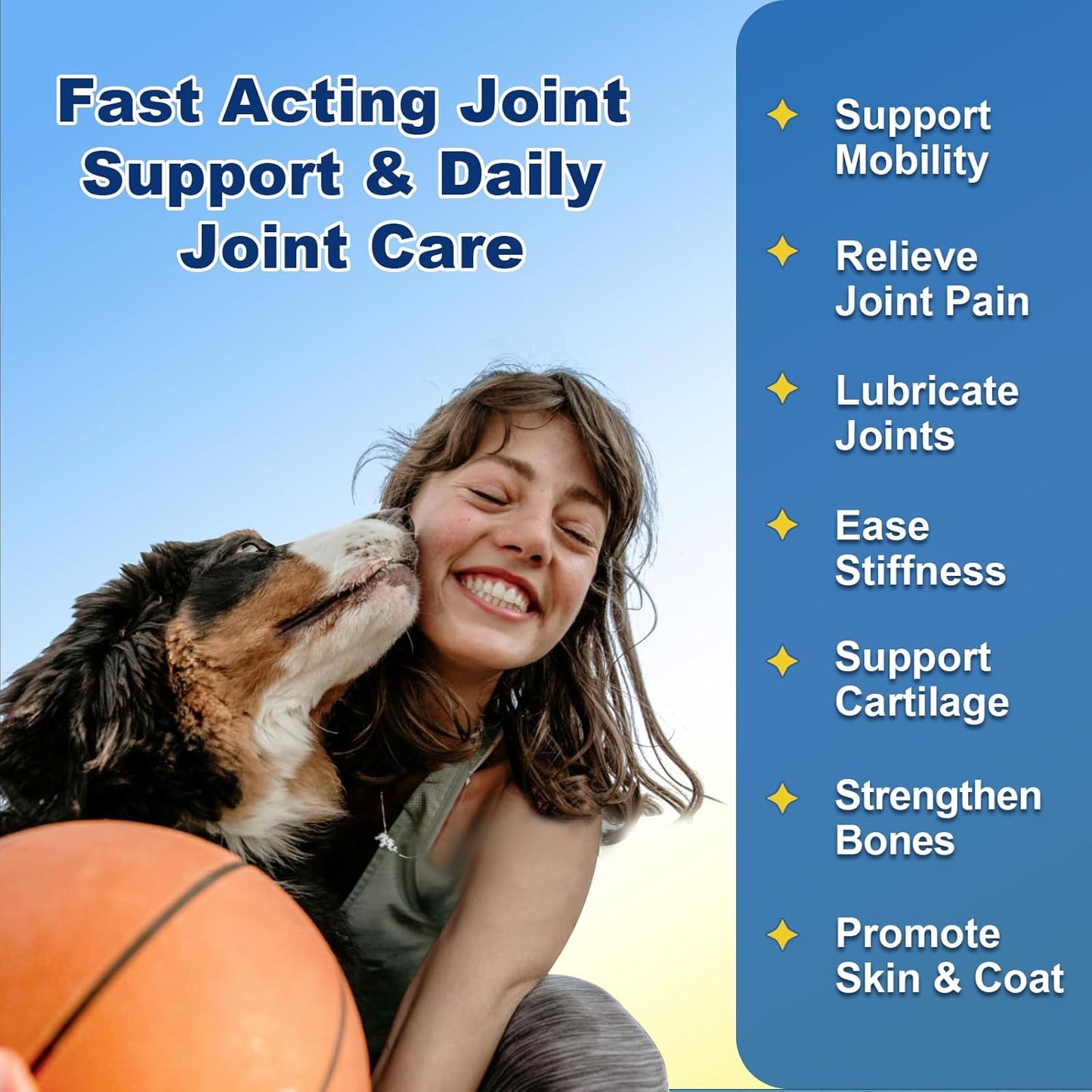 Glucosamine for Dogs - Joint Supplement for Dogs - Chondroitin, MSM, Omega-3, Hemp, Dog Joint Pain Relief, Support Mobility, Discomfort, Hip and Joint Supplement Dogs for All Breed, 85 Crunchy Bites