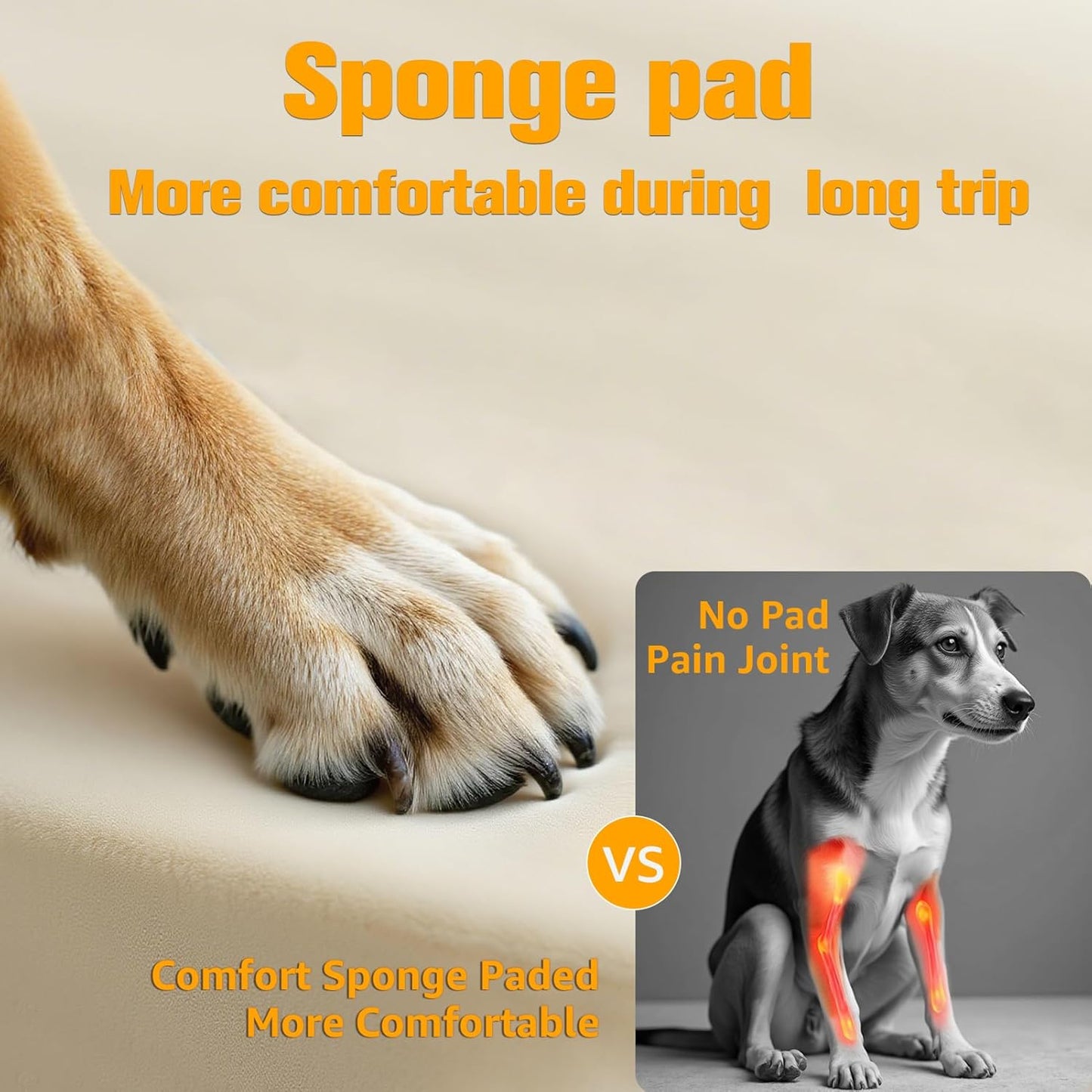 Back Seat Extender for Dogs, Hard Bottom Dog Car Seat Cover - Supports 400lbs, Rear Seat Pet Cover with Mesh Window, Waterproof Dog Hammock for Car SUV and Trucks