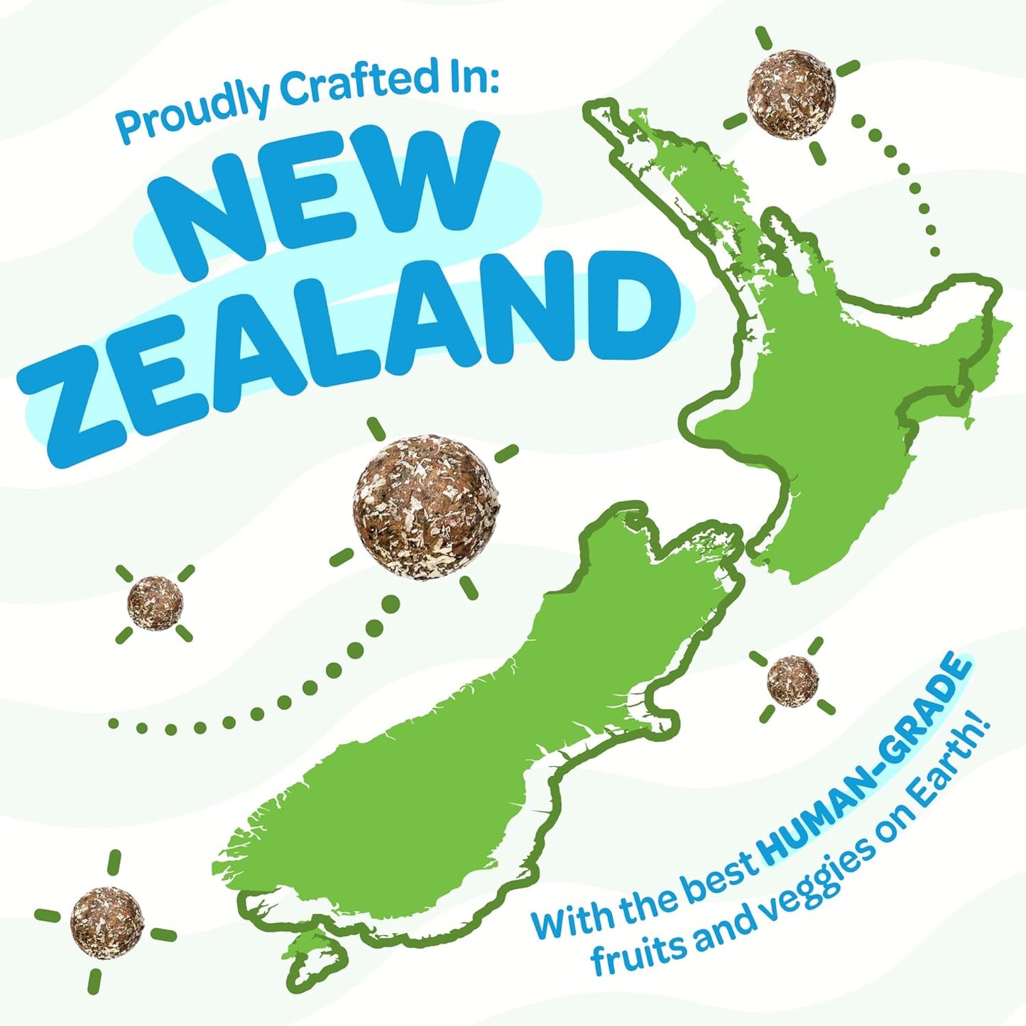 Mango, Chia, & Spinach Grain Free Dog Treats Soft - All Natural Dog Treats - Human Grade, Gluten Free, Non-GMO, Clean & Nutritious, Plant Based Vegan Ingredients - 18pk