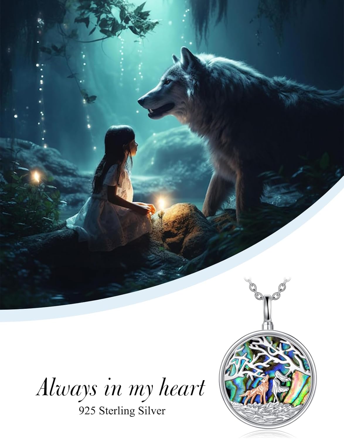 WINNICACA Urn Necklace for Ashes Sterling Silver Abalone Shell Cremation Jewelry for Ashes Jewelry Gifts for Nature Lovers Keepsake Memorial Jewelry for Women