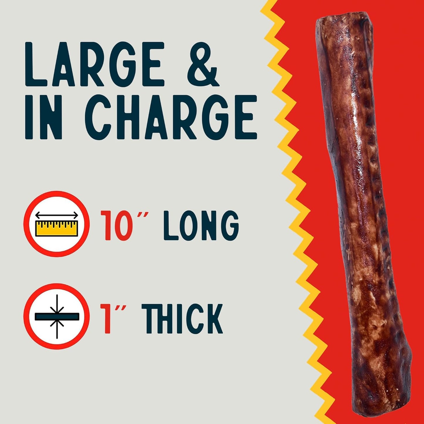 Canine Chews 10" Beef Basted Rawhide Bones for Large Dogs (50 Pack) - Hand-Rolled Dog Rawhide Chews Basted in Beef Broth - Beef Dog Rawhide Bones Promotes Dental Health - Hand-Rolled in Beef Broth