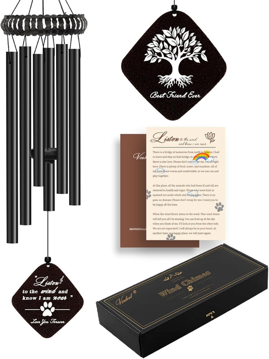 Pet Memorial Gifts for Dogs, 28" Pet Memorial Wind Chime, Dog Memorial Gifts for Loss of Dog, Pet Loss Dog Bereavement Sympathy Gift