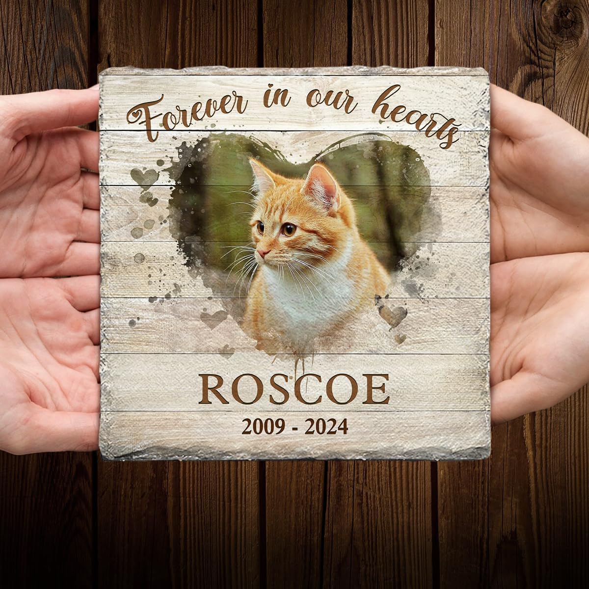 Custom Memorial Stones for Cats - Memorial Square Stone for Cat - Sentimental Rock Gifts for Cat Owners - Pet Cemetery Markers in Loving Memory