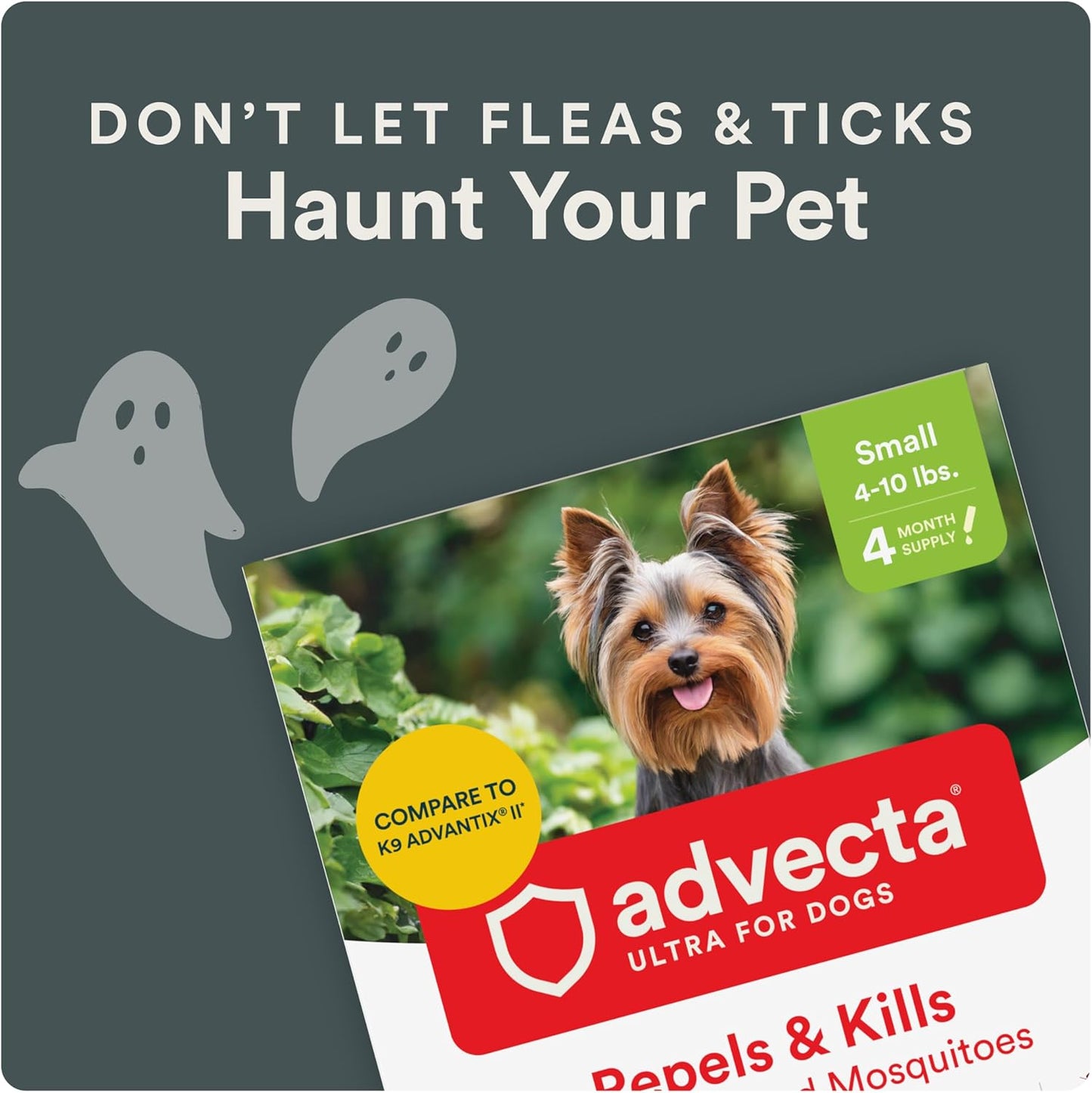 Advecta Ultra Flea and Tick Prevention for Dogs - Dog and Puppy Treatment and Control - Mosquito Repellent - Small, Fast Acting Waterproof Topical Drops, 2 Month Supply