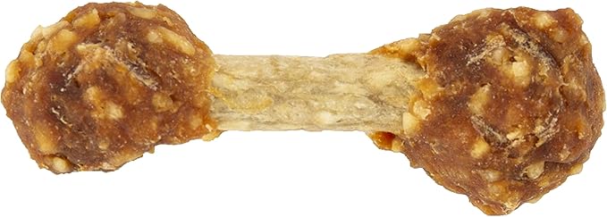 Good 'n' Fun Chicken Flavored Dumbbells 4 Ounces, Rawhide Snacks for Small Dogs (Pack of 2)