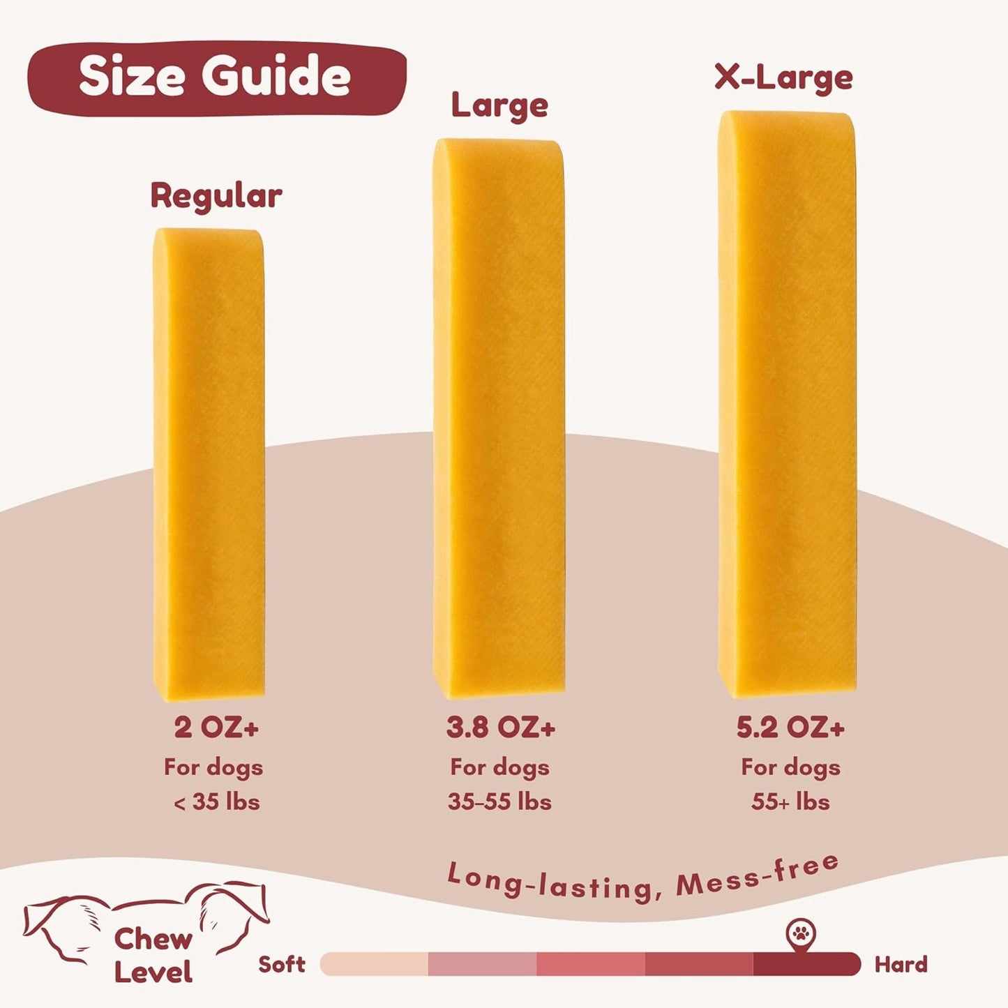 Majestic Pet Himalayan All-Natural Yak Cheese Dog Chews Made with 100% Cows Milk- Long Lasting Dental Chew for Dogs - Healthy Pet Treats with Beneficial Ingredients (Variety Pack, Large, 5 Pack)