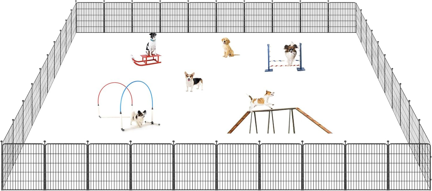 Dog Playpen 32" Height 40 Panels Portable Fence Outdoor for Yard Puppy Playpen Indoor Dog Pen Outdoor for Medium/Small Animals, Heavy Duty Pet Playpen for RV, Camping, Yard