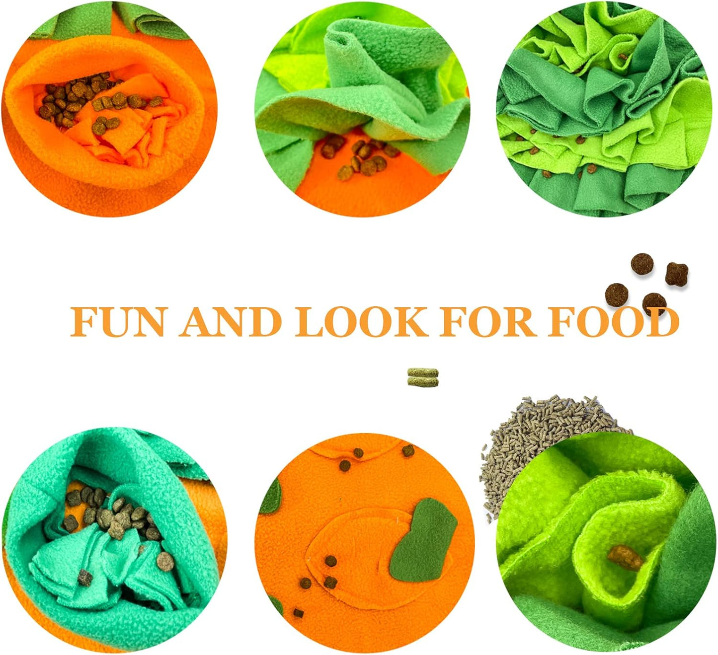 HERCOCCI 30" x 16" Large Rabbit Foraging Mat Toys with Fixing Handle, Washable Polar Fleece Feeding Mat Fun Game Interaction Treat Dispenser for Rabbit Bunny Guinea Pigs Chinchillas Ferrets