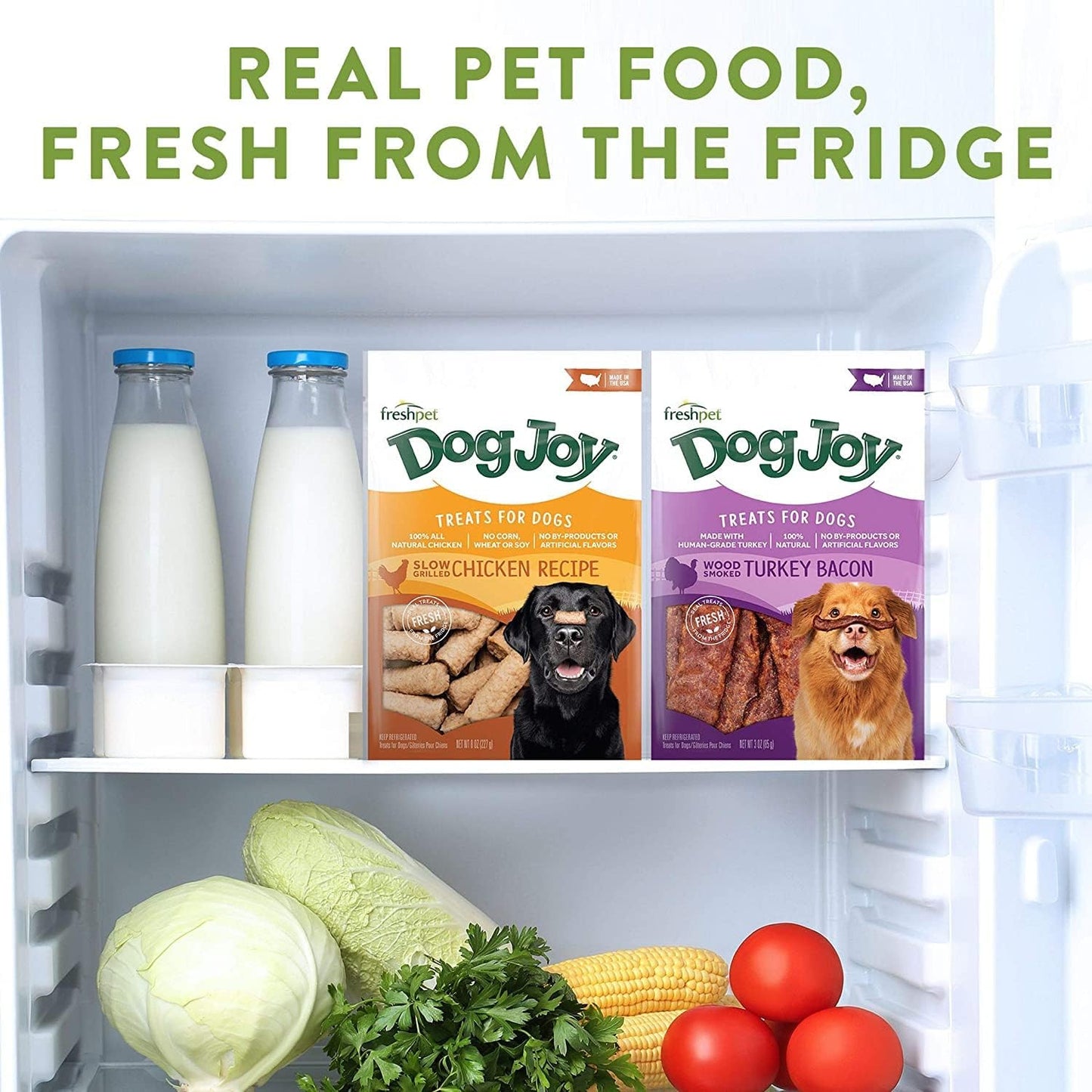 Dogjoy Treats for Dogs; Turkey Bacon Flavor 2pck