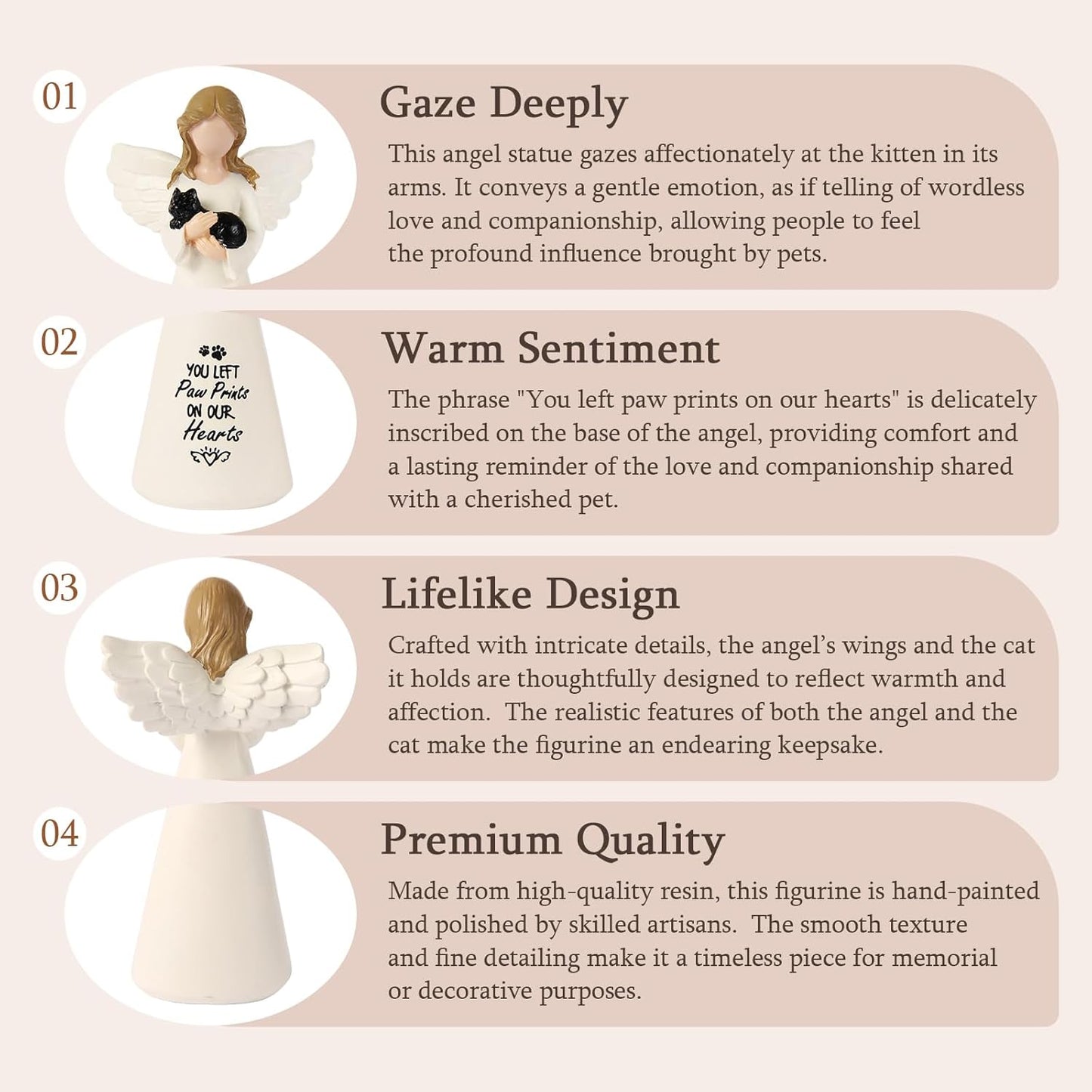 Cat Memorial Gifts for Loss of Cat - Sympathy Gift for Cat Lovers, Pet Memorial Keepsake for Grieving Cat Owners, Remembrance Gifts for Loss of Pet (Black Cat)