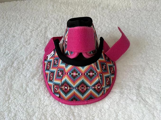 Overreach Bell Boots for Horses | Superb Hoof Protection | Easy Put On Quick Wrap Hook & Loop | Comfortable Durable | Reliable Shock Absorbing 2 Counts (PinkDiamond, Large)