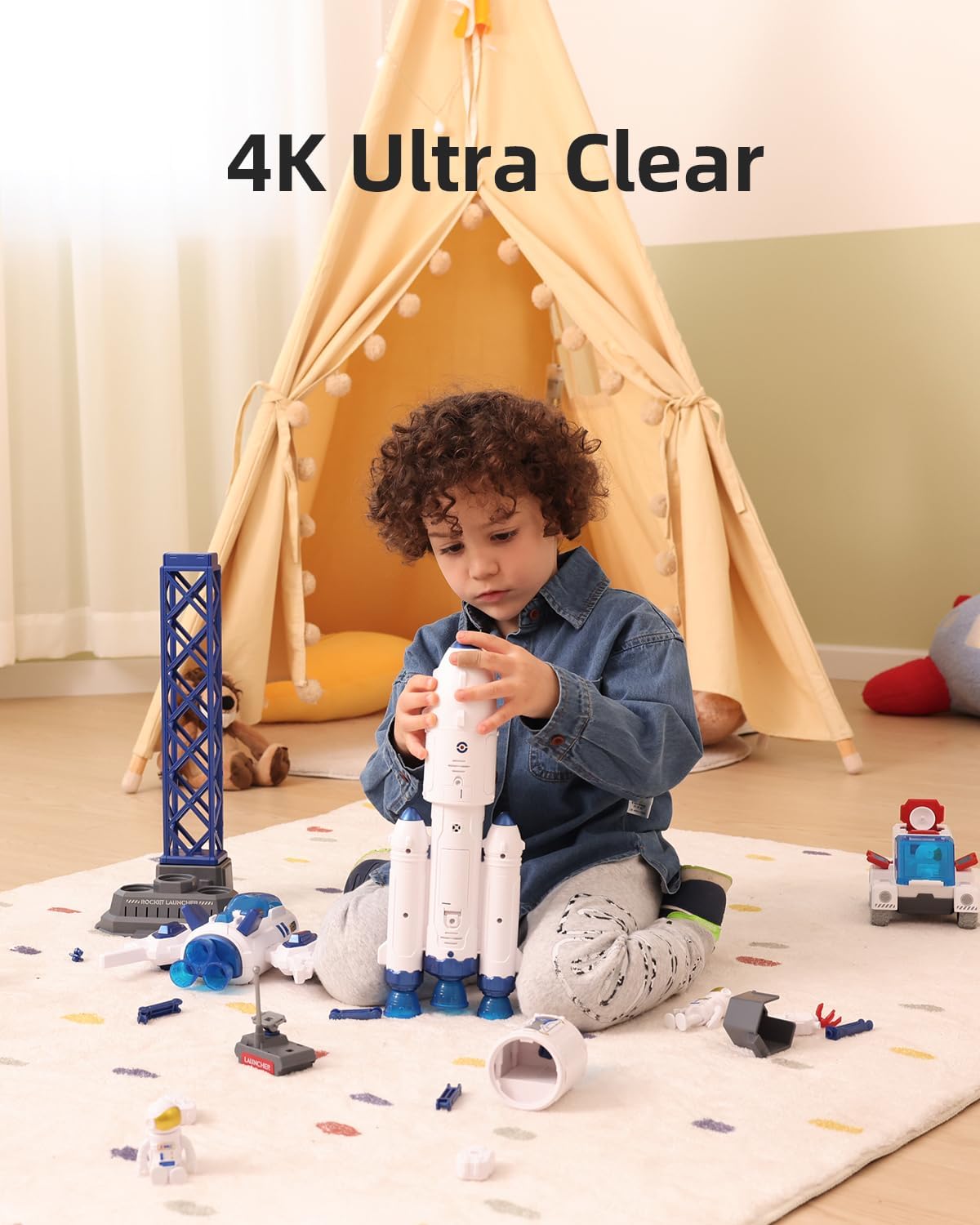 Noorio 4K Indoor Security Camera with 5GHz WiFi - 360° Pan Tilt Pet Camera for Dogs & Cats, Dog Monitor with Speaker, No Subscription Needed, Alexa Compatible, Motion Tracking, Night Vision-Model T120