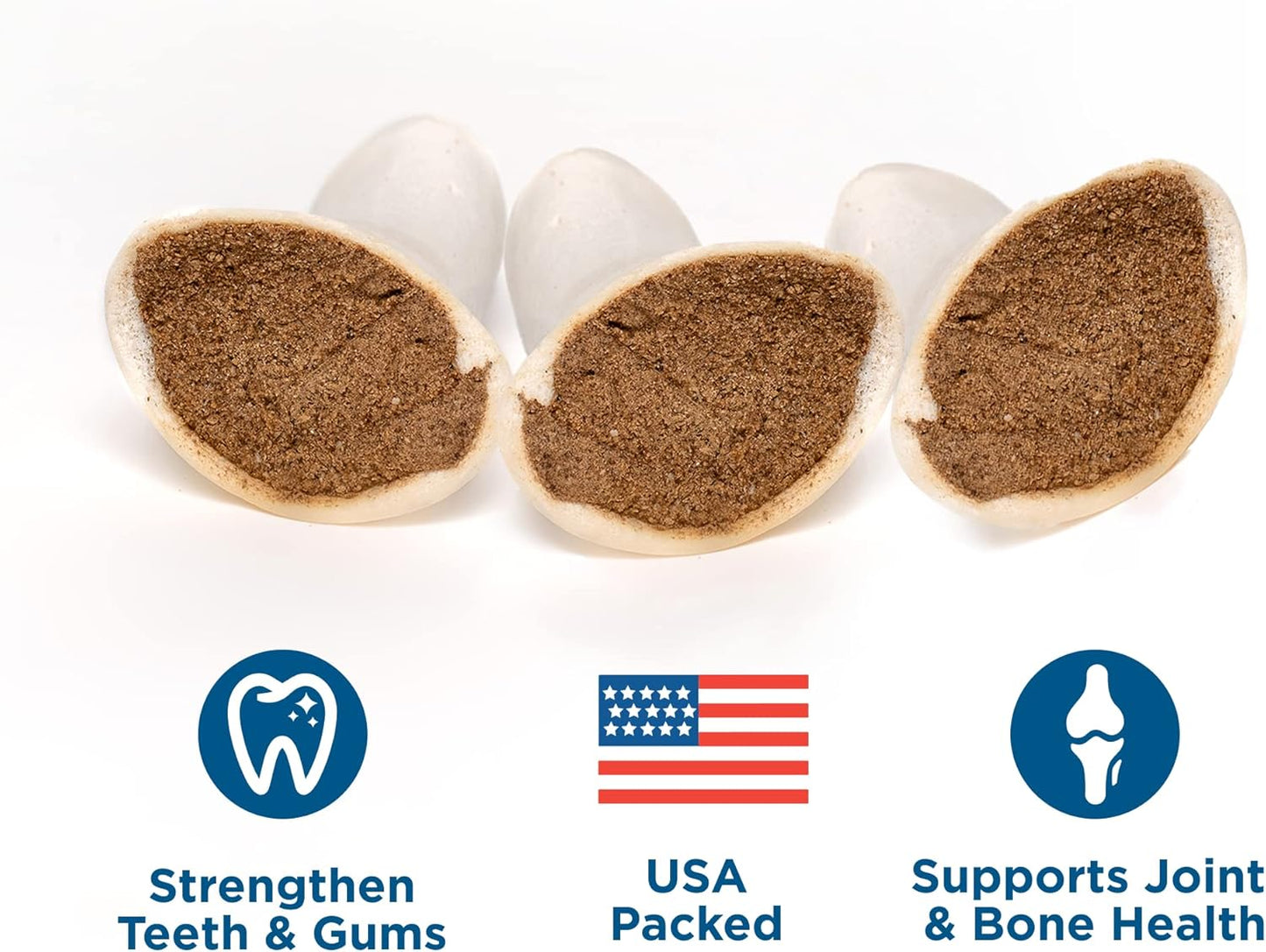 Best Bully Sticks 5-6 Inch Pumpkin Sweet Potato Filled Shin Bones for Dogs - 5 Count (Pack of 1) - Easily Digestible, Long-Lasting, Refillable Treat