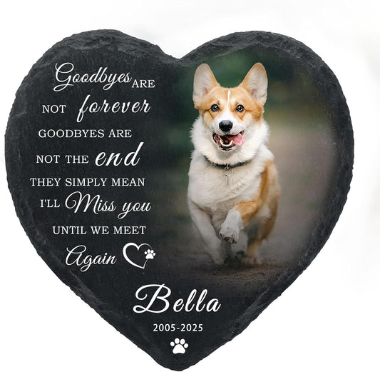 Dog Memorial Gifts for Loss of Dog Cat,Personalized Pet Memorial Stone with Photo Name,Custom Pet Remembrance Gifts,Cat Memorial Sympathy Gift,Dog Passing Away Gifts,Memorial Plaques for Dogs