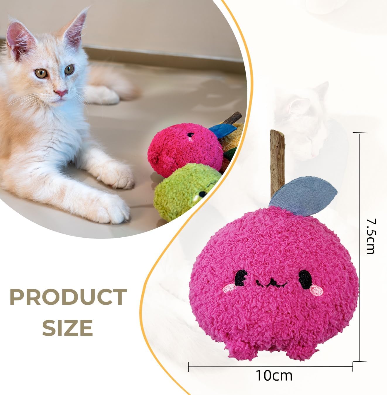 Durable and lnteractive Cat Teething Stick Toys: Chewing Stick, Grinding Teeth Rod, and chewable Cat Doll for Your Pet's Entertainment (Red)