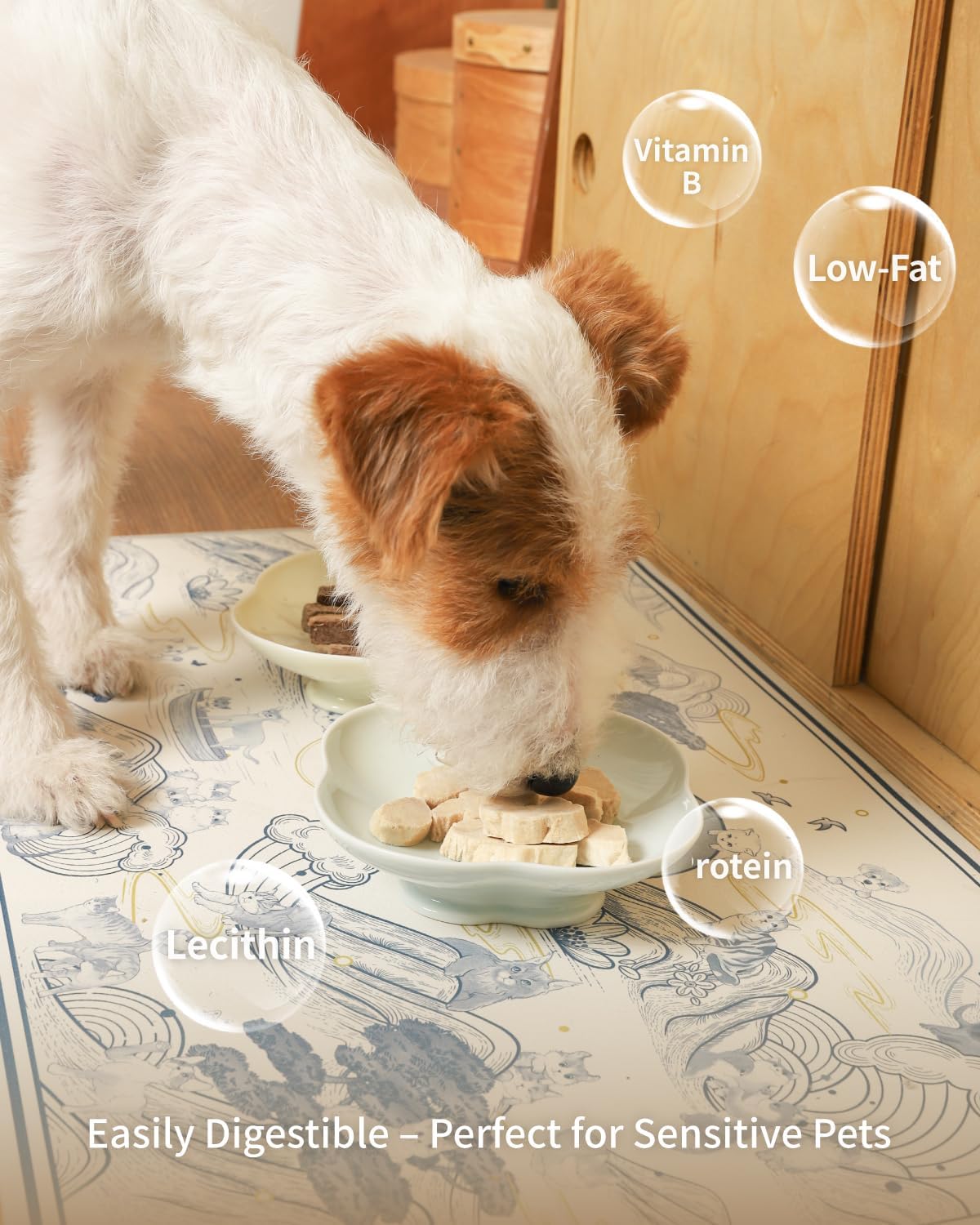 Freeze-Dried Rabbit Tenderlion Treat for Small Dog & Cat, Health Natural Single Ingredient Cats Dogs Dry Food, Whole Cut Raw Treats for Sensitive Stomachs Care (2.5 oz)