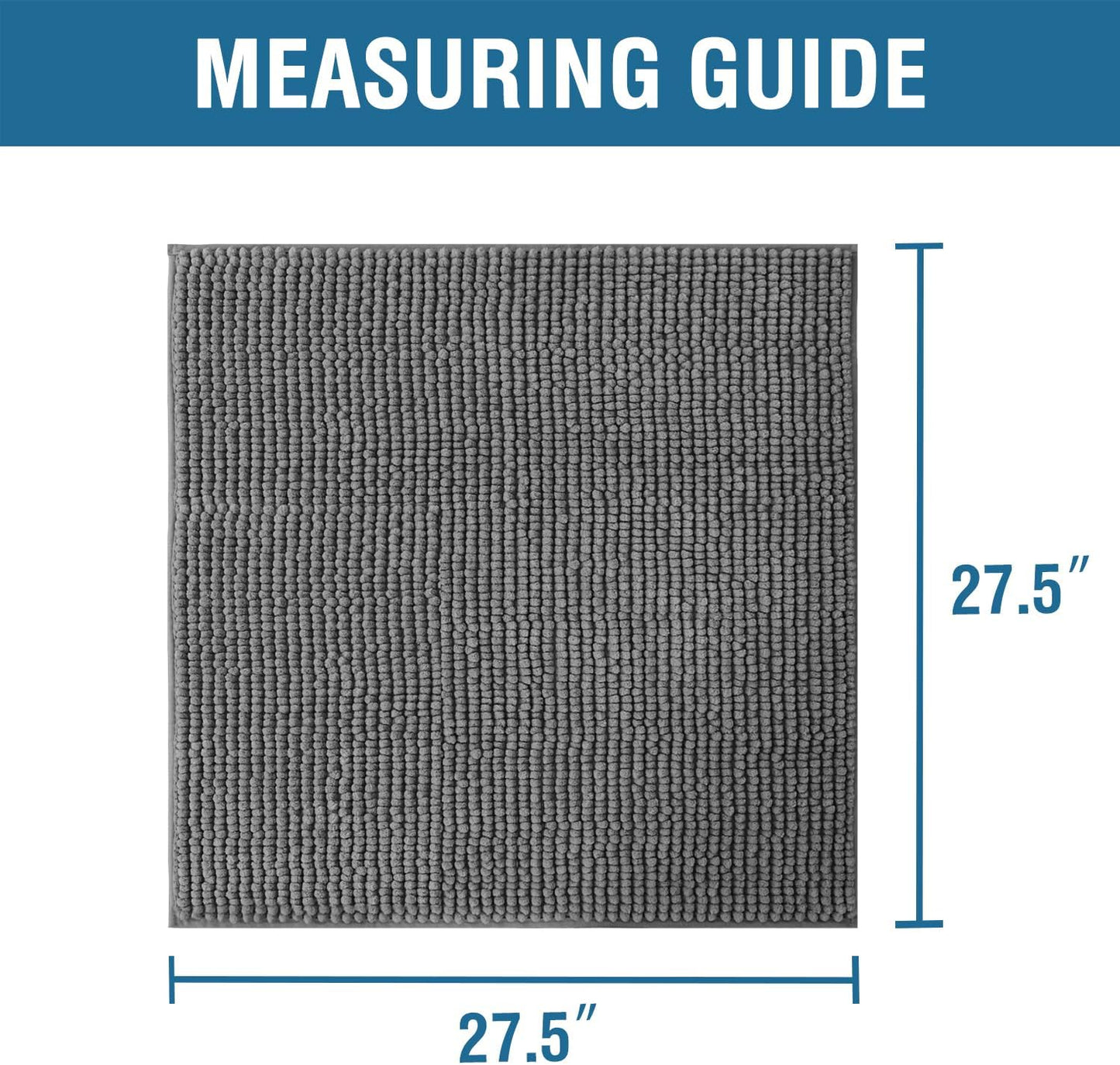 H.VERSAILTEX Plush Chenille Couch Armrest Cover 2 Packs Thick and Soft Sofa Covers Furniture Protector Cover for Pets (27.5" x 27.5", Grey)