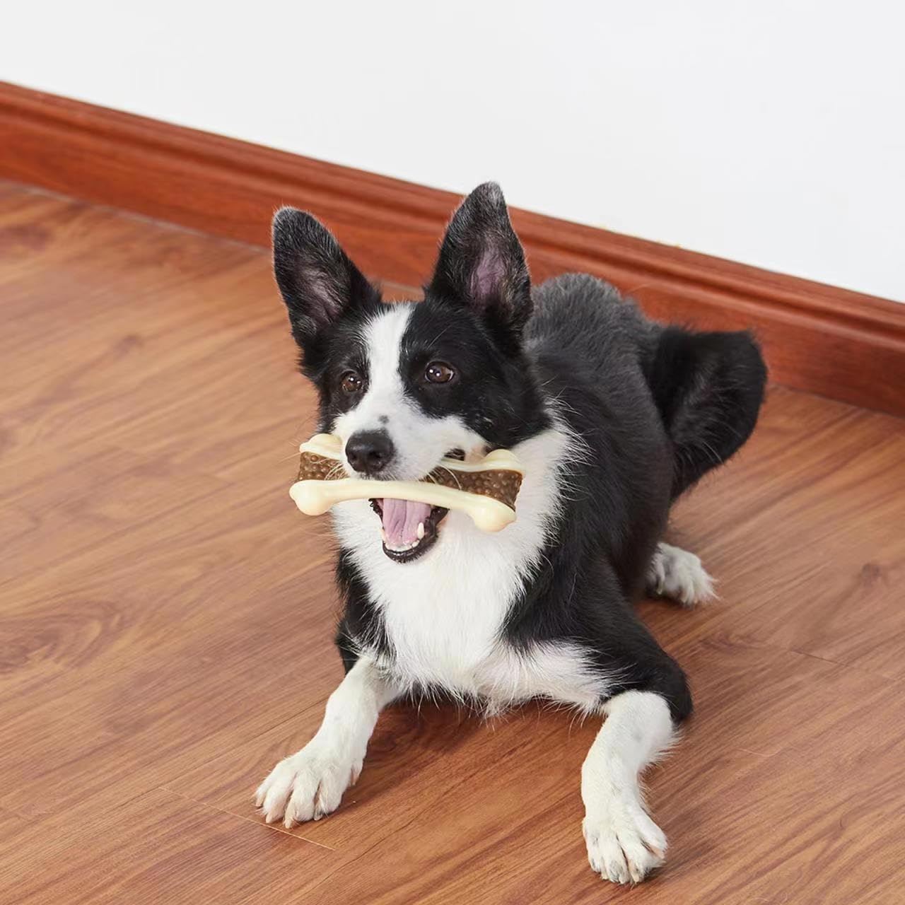 Dog Chew Toys for Aggressive Chewers, 6 Pack L Real Beef Flavor Bones,Indestructible Dog Toys for Large/Medium Breed,Pet NylonToys