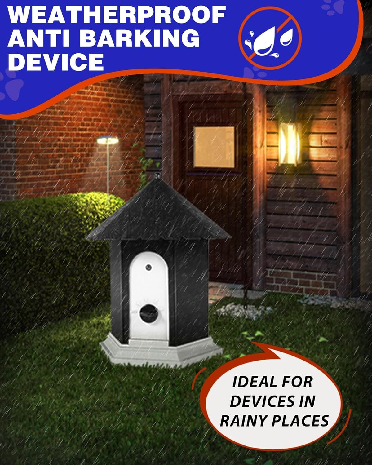 Anti Barking Device, 50FT Dog Barking Control Device, Ultrasonic Dog Bark Deterrent Bark Box Pet Behavior Training 3 Level Barking Dog Silencer Stop Neighbors Dog from Bark Outdoor/Indoor