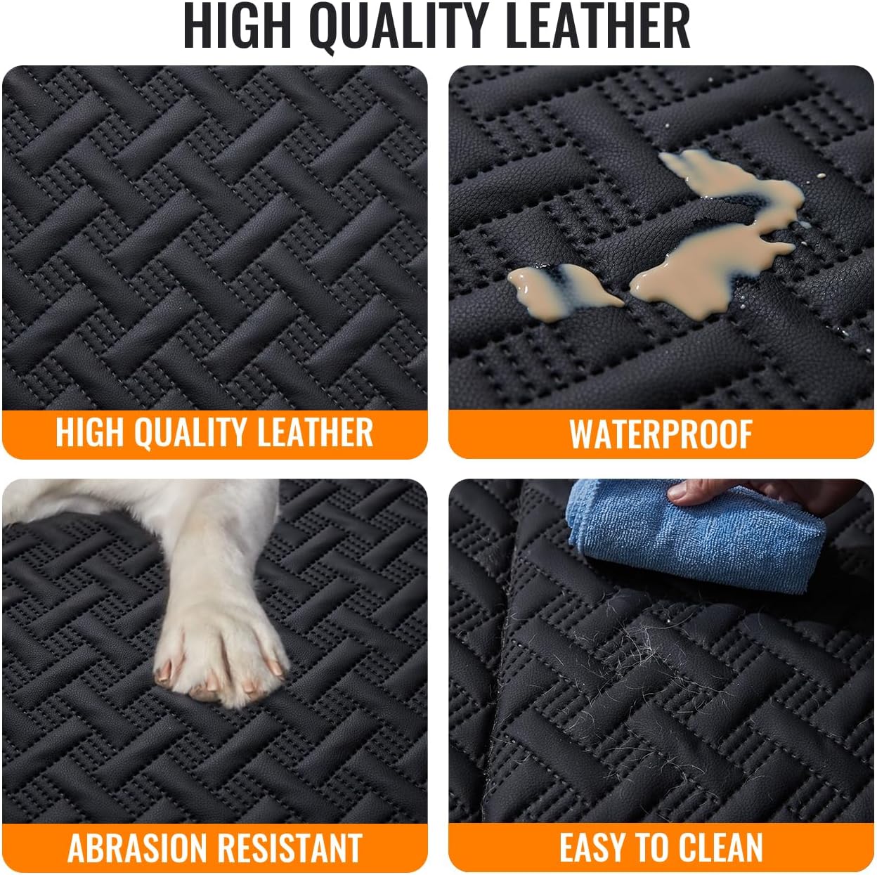 Dog Back Seat Extender,Backseat Pet Cover for Dogs,Rear Dog Car Seat Cover for Back Seat,Hard Bottom Car Seat Cover for Dogs, Dog Hammock for Car