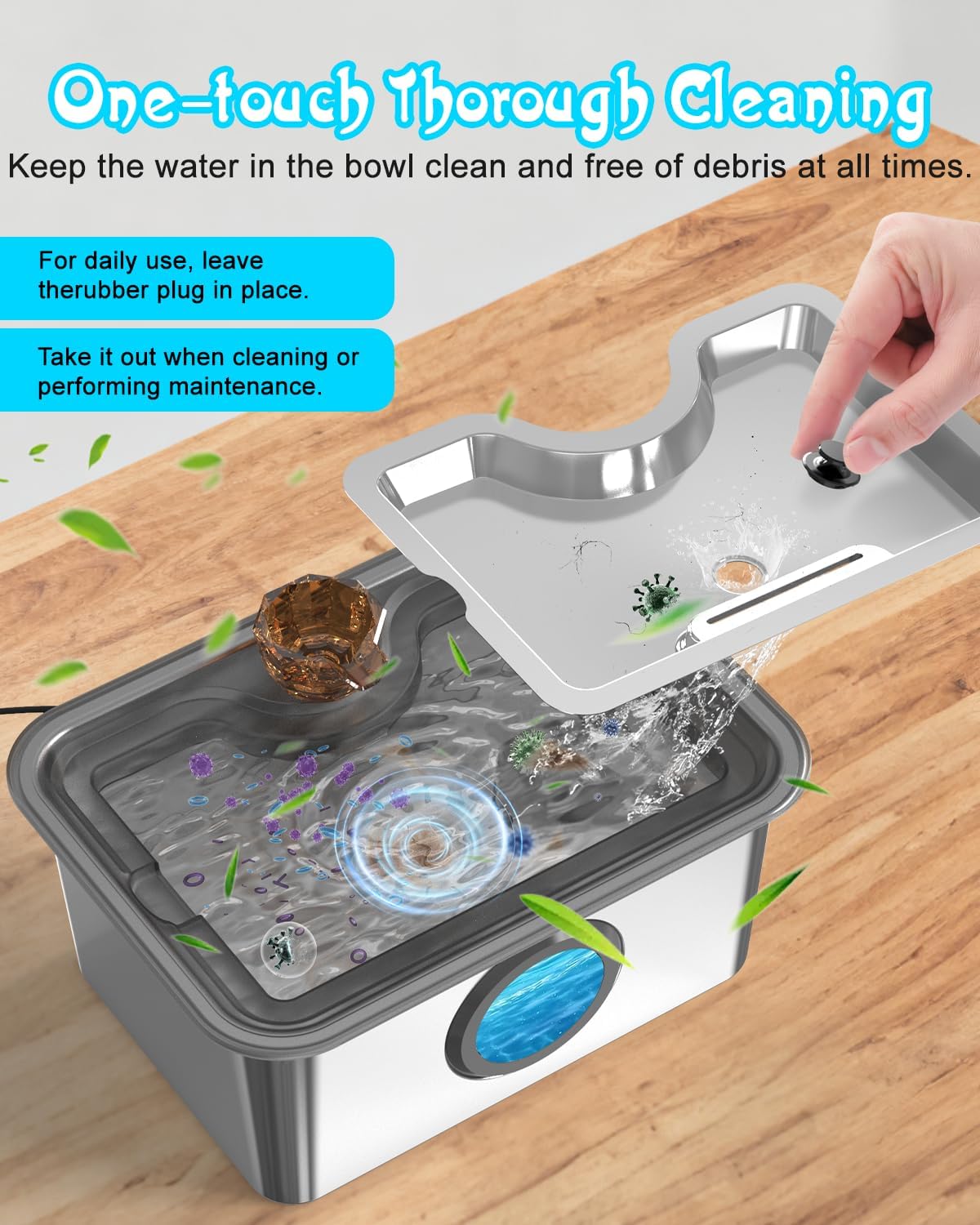 Dog Water Fountain for Large Dogs, 12L Stainless Steel 304 Pet Water Fountain, Cat Drinking Dispenser, Size:13.5 * 10.6 * 7inches, Smart Quiet Pump and Easy to Clean