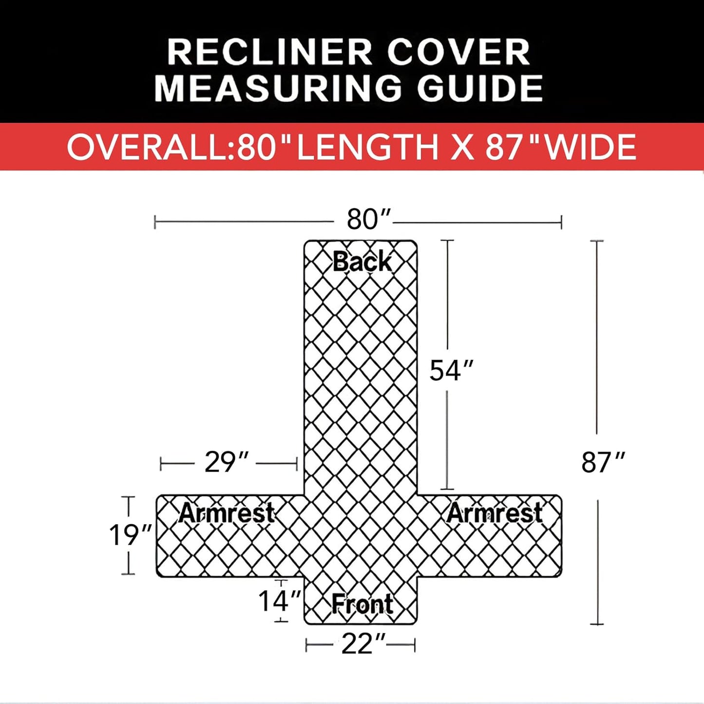 Easy-Going Recliner Chair Slipcover Reversible Sofa Cover Water Resistant Couch Cover Furniture Protector with Elastic Straps for Pets Dog (Recliner 22 inch, Light Gray/Ivory)