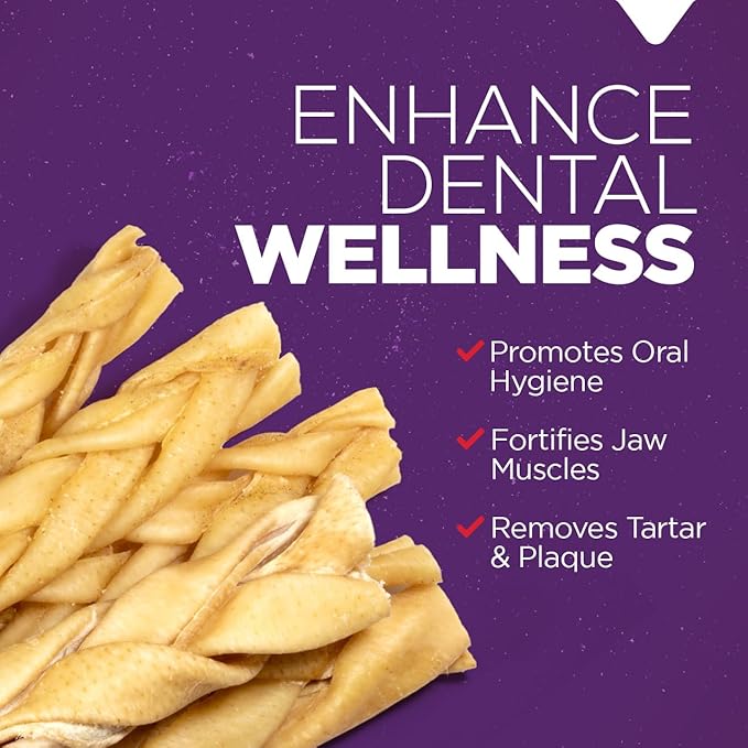 Natural Farm Braided Pork Collagen Dog Chews (10 Pack), Flavorful Braided Pork Collagen Sticks, Natural Dog Chews, Long Lasting, for Small, Medium, and Large Dogs, Odor-Free Rawhide Alternative