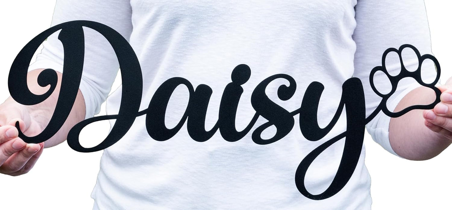 Personalized Metal Pet Name with Paw | Custom Metal Décor | Dog Name Sign | Gift for Dog Mom Dad | Pet Loss Memorial Gift