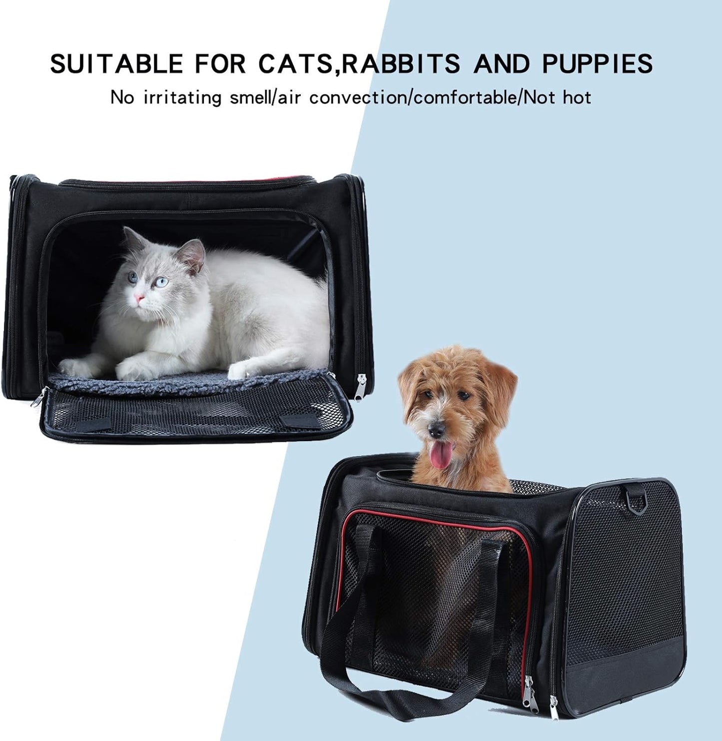 A4Pet Airline Approved Cat Carrier Dog Carriers, Soft-Sided Portable Pet Travel Washable Carrier for Puppy