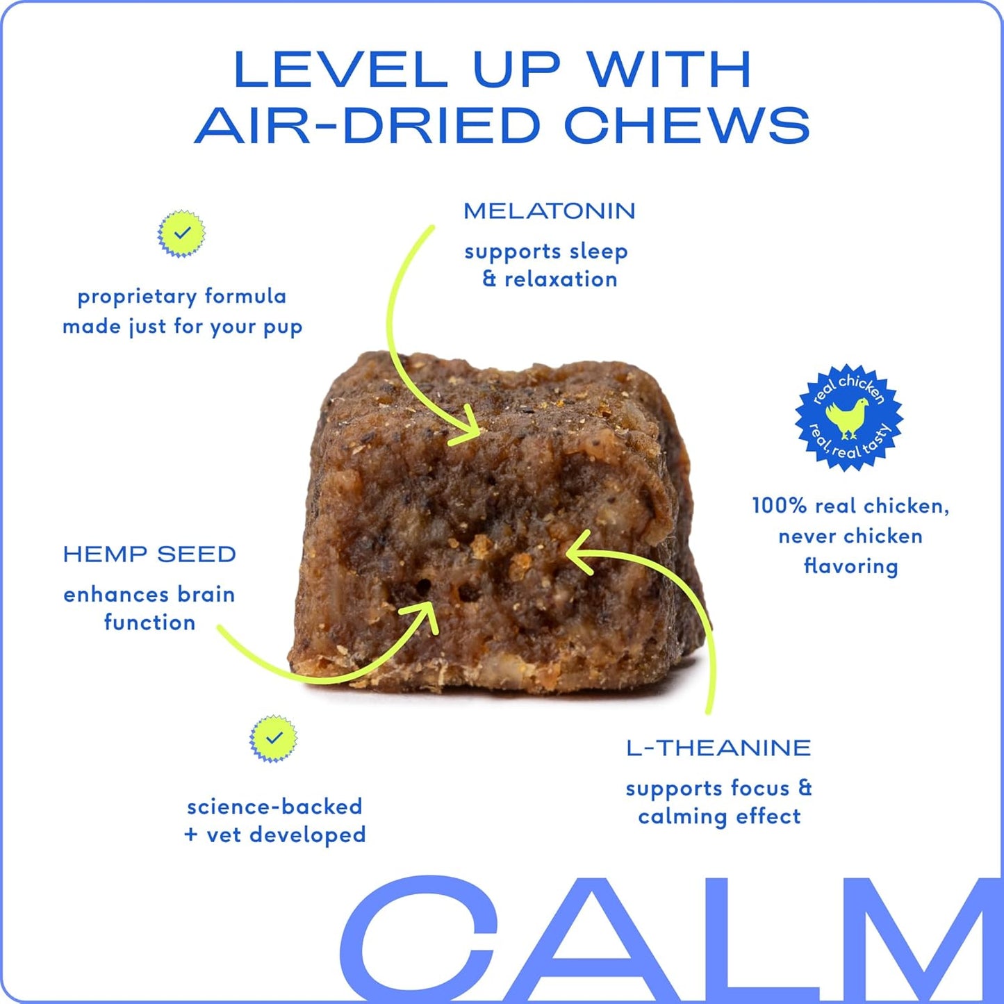 Native Pet Calm & Comfort Bundle: Dog Calming Chews (30 Air-Dried Chews) & Omega 3 Fish Oil (8 Oz.) - Natural Anxiety Relief with Melatonin & Fast-Absorbing Omega 3 6 9 Supplement for Pups