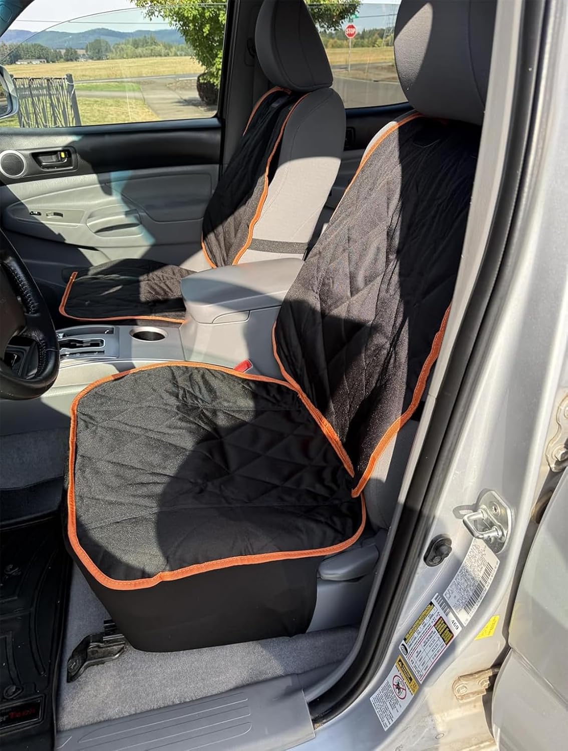 AsFrost Dog Seat Cover, Waterproof Pet Car Seat Covers, Dogs Front Seat, Nonslip Heavy Duty Durable Scratch-Proof Car Seat Protector with Side Flaps, Fit Most Cars SUVs Trucks, Single