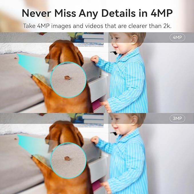 Heart Link Indoor Camera, 2.5K Pet Camera with Speaker for Dogs and Cats, 90-Day Cloud Storage, Phone App, AI Human & Pet Detection, 360° View, Night Vision, 2-Way Audio