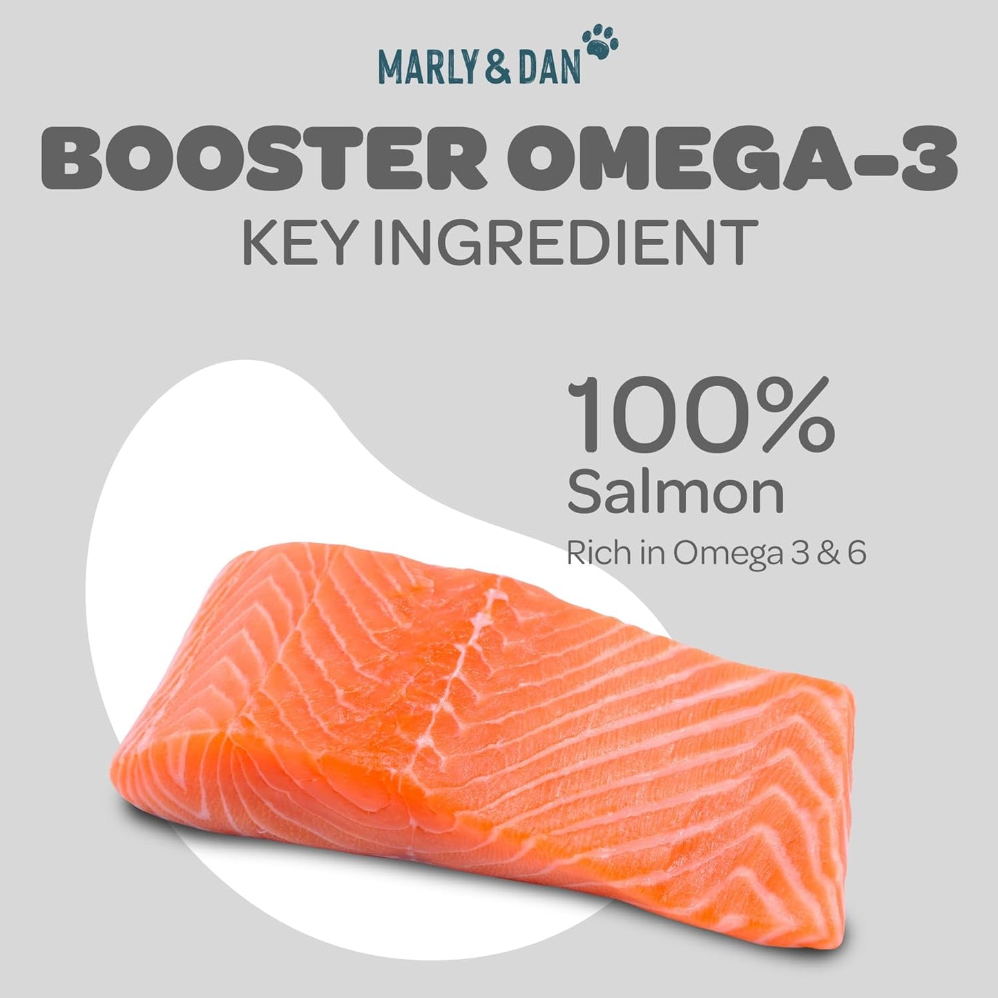Marly & Dan Tasty 100% Freeze Dried Salmon Omega-3 Booster Treats and Food Topper for Cats