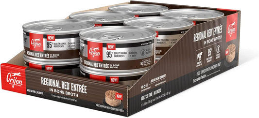 ORIJEN Premium Pate Wet Cat Food in Bone Broth Regional Red Entrée 5.5oz Cans (12 Count)