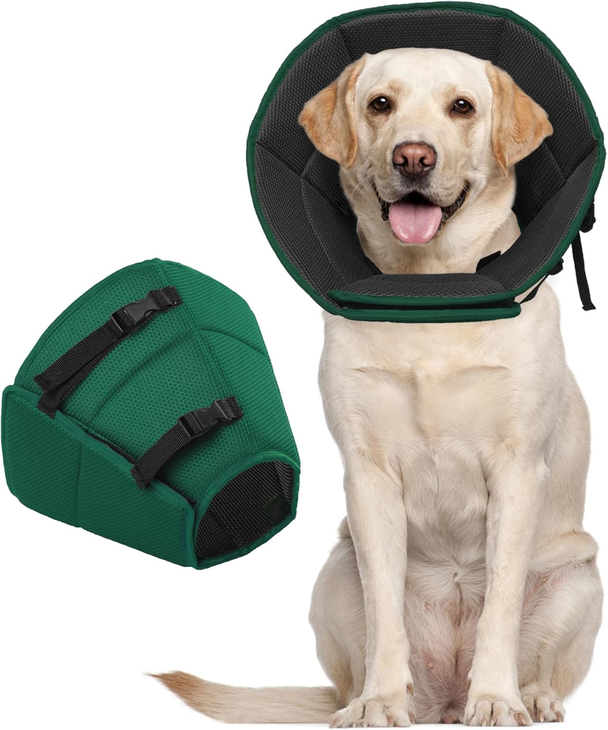 Dog Cone for Large Dogs After Surgery, Soft Dog Cone Collar for Dogs to Stop Licking, Adjustable Comfy E-Collar Alternative Lightweight Post-Surgery Recovery Elizabethan Collar for Pet