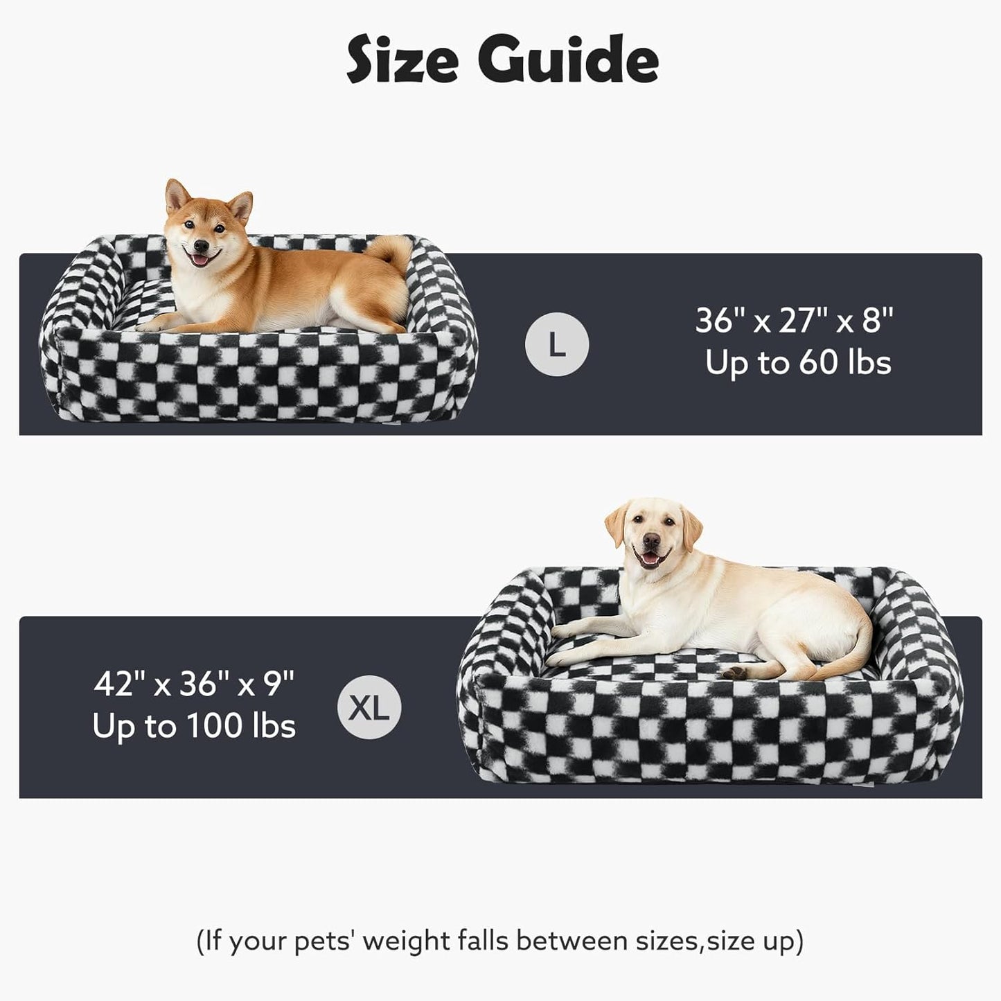 JOEJOY Small Dog Bed for Small Dogs, Rectangle Washable Orthopedic Corduroy Fleece Pet Bed with Removable Zipper Cover, Cute Soft Calming Puppy Bed with Non Skid Bottom