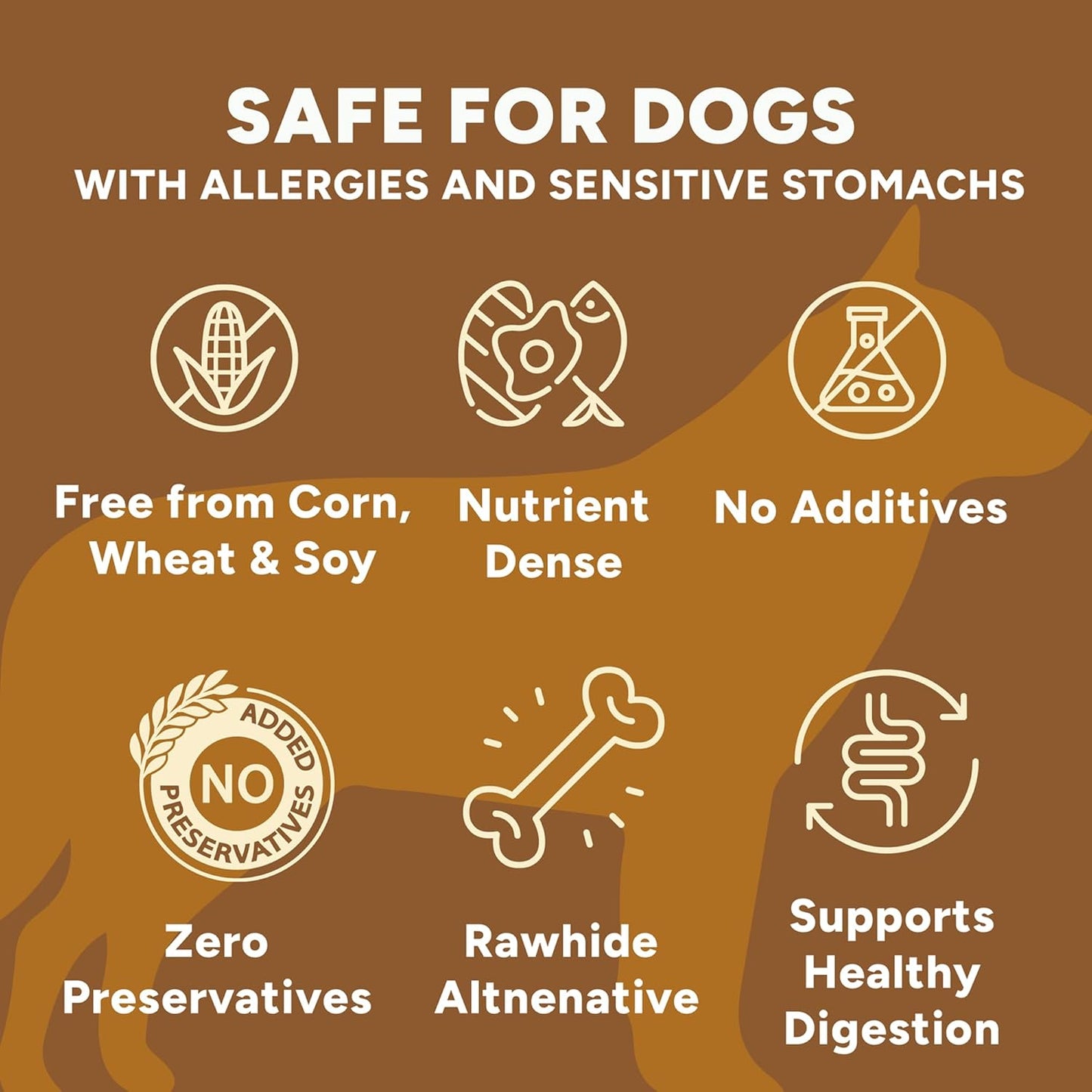 Gaines Family Farmstead Peanut Butter Coated Sweet Potato Dog Bones – 8 oz Bag, Grain-Free, Chewy, Natural Dog Treats for Digestion, Skin, Energy & Immunity – Limited Ingredient, Made in USA