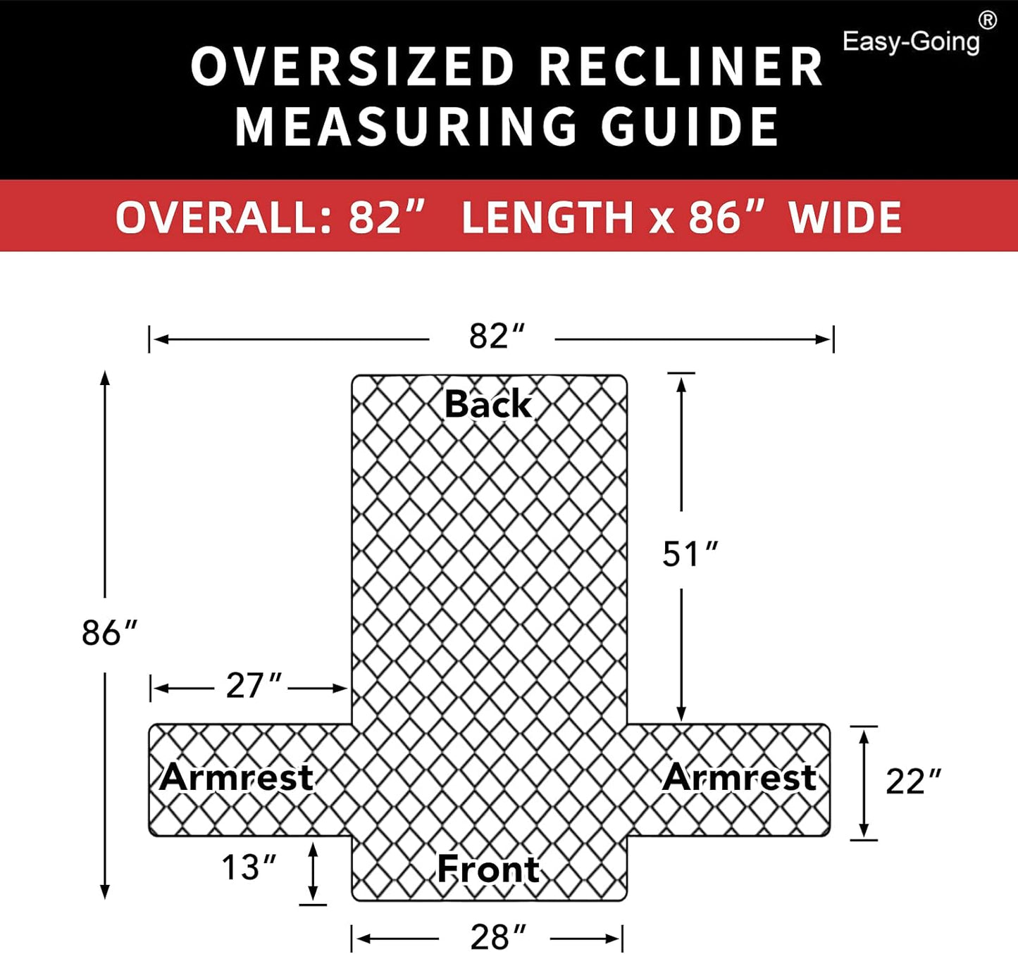 Easy-Going Oversized Recliner Chair Slipcover Reversible Sofa Cover Water Resistant Couch Cover Furniture Protector with Elastic Straps for Pets Dog Cat (Oversized Recliner, Green/Christmas Red)