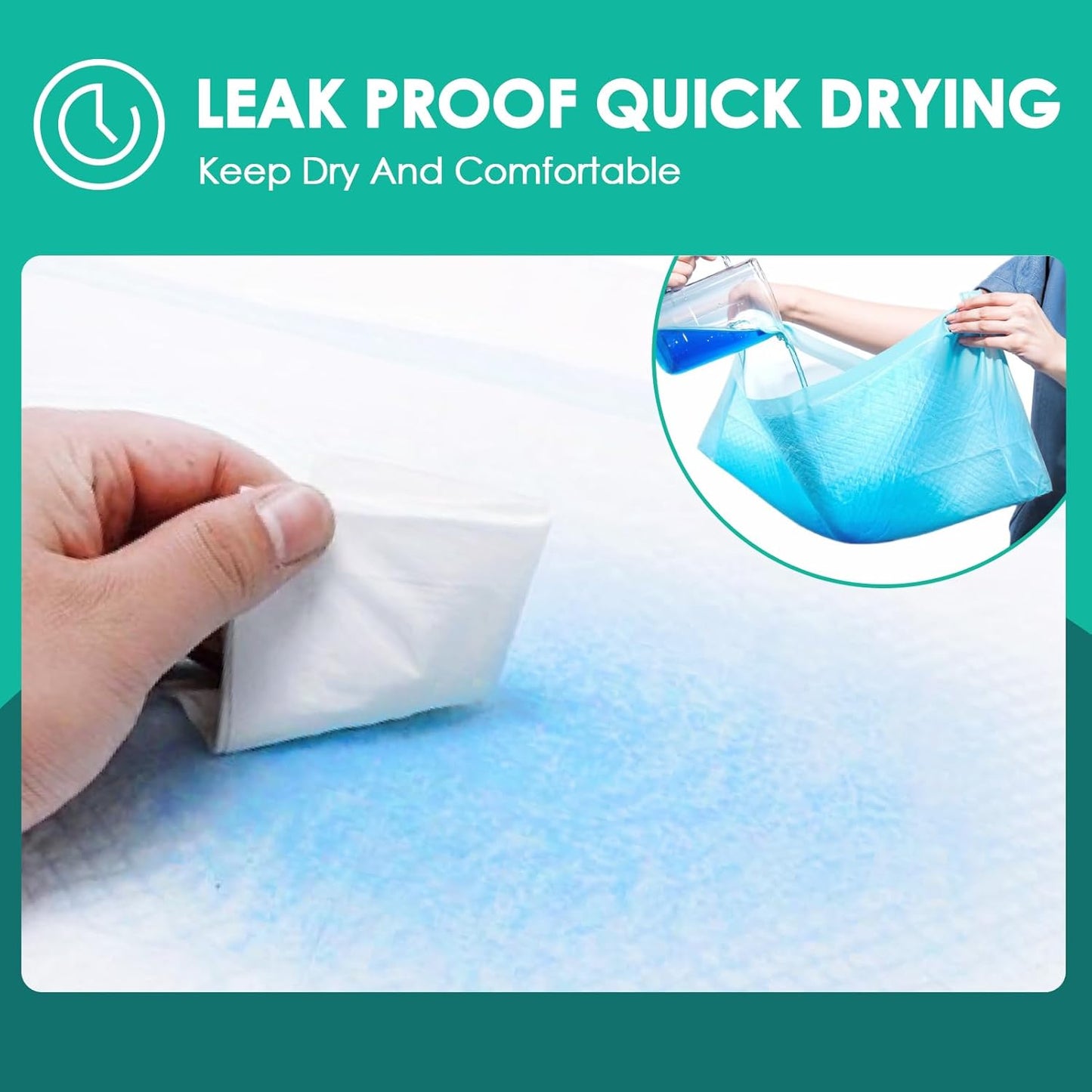 JollyMate Dog Pee Pads Extra Large 36"x36", X-Large Puppy Training Pads with Adhesive Tabs, 6 Layers Thick, Super Absorbent, Leak-Proof, Quick-Dry, Potty Pads for Dogs and Puppies (100, 22*22IN)