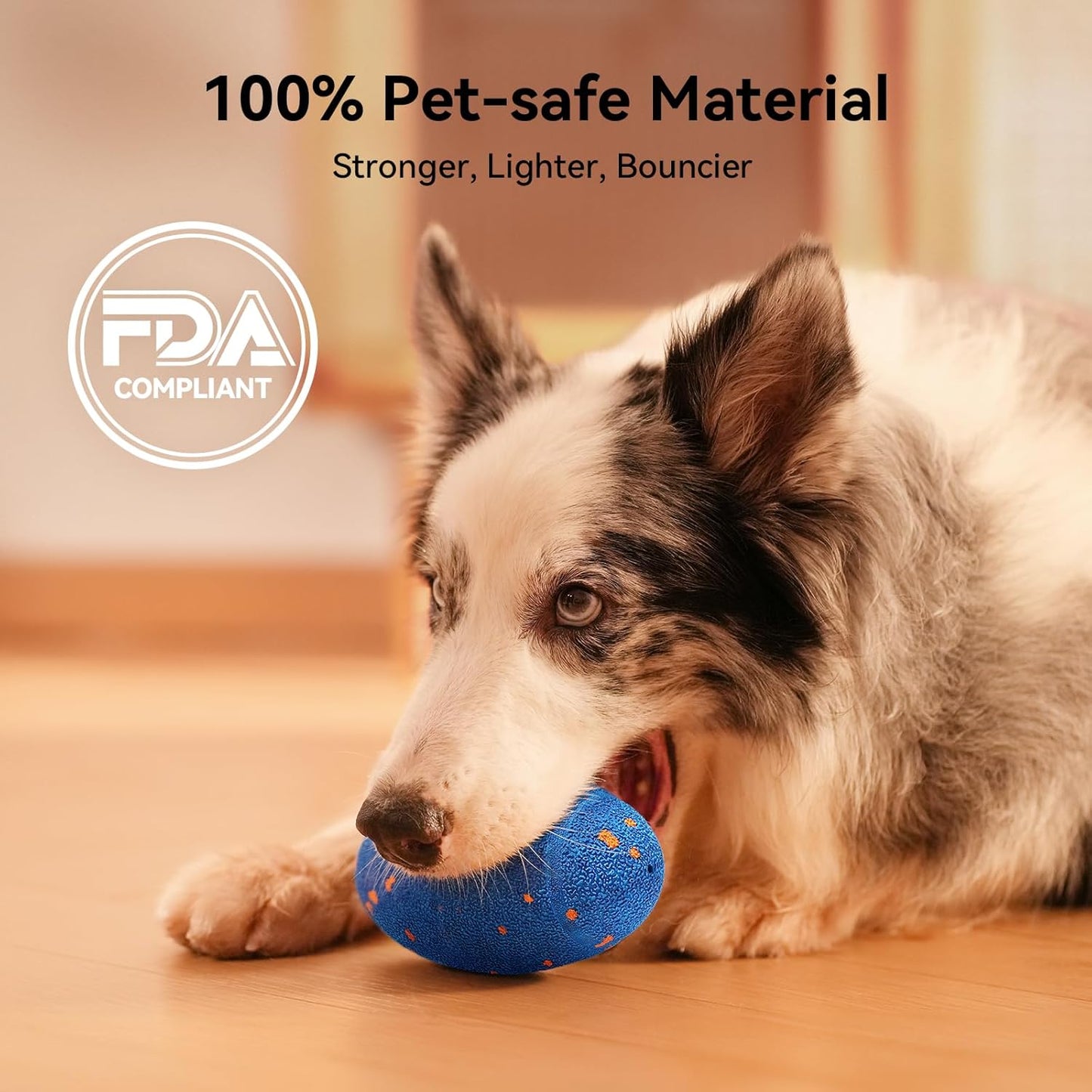 Cheerble Smart Interactive Dog Toy, Wicked Rugby, Squeaky Dog Toy Football, Automatic Moving, Bouncing, and Rotating, E-TPU Material, Bouncing Fetch Toy for Indoor/Outdoor Use and Small to Large Dogs