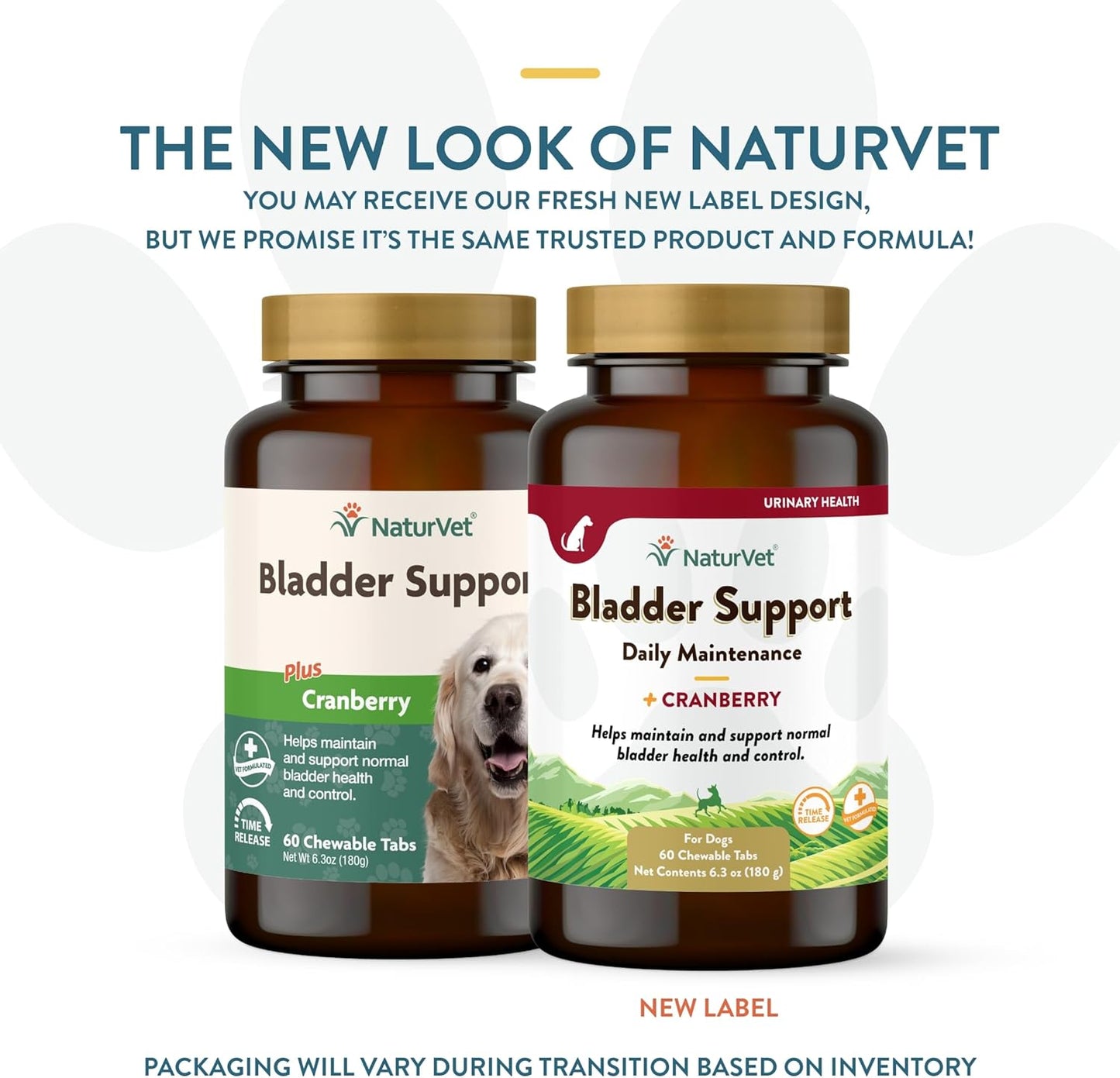 NaturVet – Bladder Support for Dogs – Plus Cranberry | Supports Healthy Bladder Control & Normal Urination | 60 Time Release Chewable Tablets