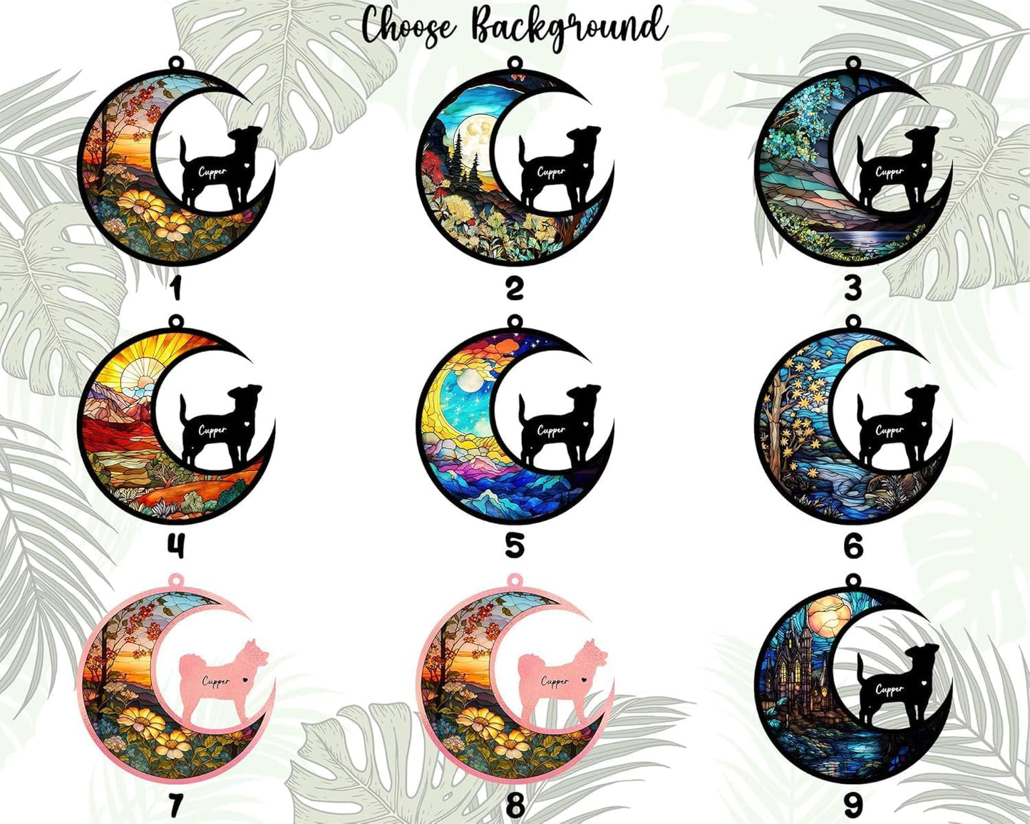 Custom Dog Memorial Suncatcher – Personalized Pet Loss Gift with Name – Stained Glass Style Dog Breed Ornament – Sympathy Gift for Dog Lovers – in Loving Memory Keepsake