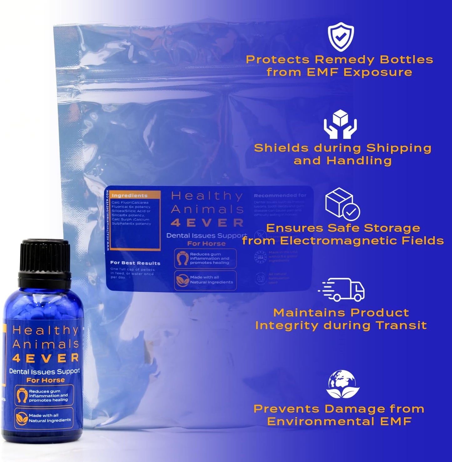 Healthy Animals 4Ever All-Natural Horse Dental Health Support - Maintains Strong, Healthy Teeth & Bones - Dental Supplements for Horses - Homeopathic & Highly Effective - 300 Tablets