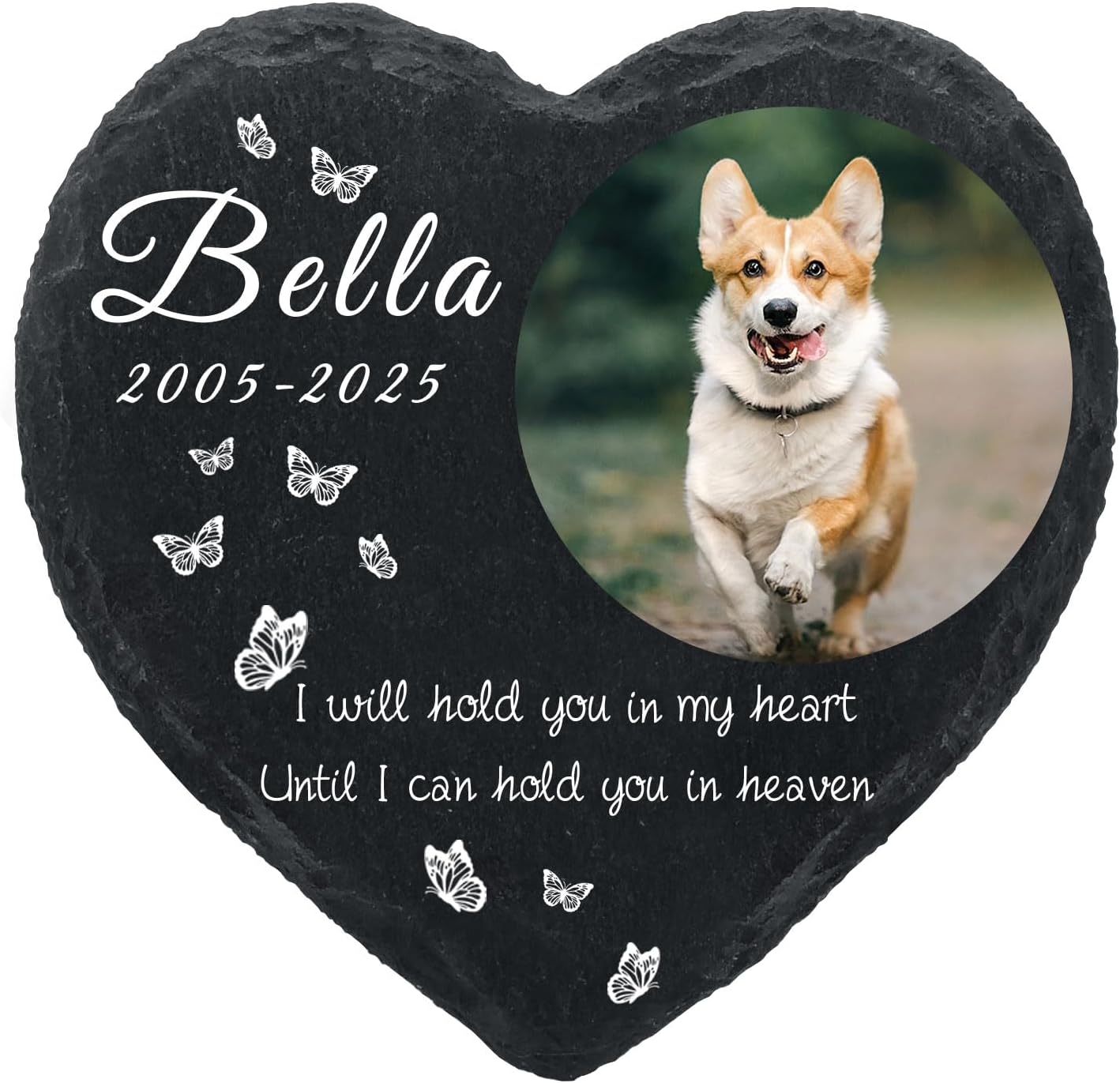 Dog Memorial Gifts for Loss of Dog Cat,Personalized Pet Memorial Stone with Photo Name,Custom Pet Remembrance Gifts,Cat Memorial Sympathy Gift,Dog Passing Away Gifts,Memorial Plaques for Dogs